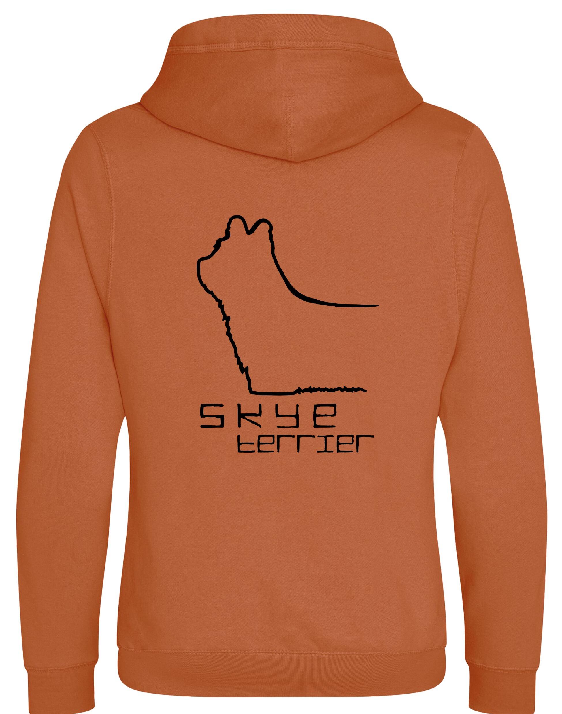 Unisex crossneck pullover hoodie with exclusive Skye Terrier artwork on the back, brushed fleece lining, and a spacious kangaroo pocket. A warm, stylish choice for Skye Terrier enthusiasts and perfect for casual wear or dog events.
