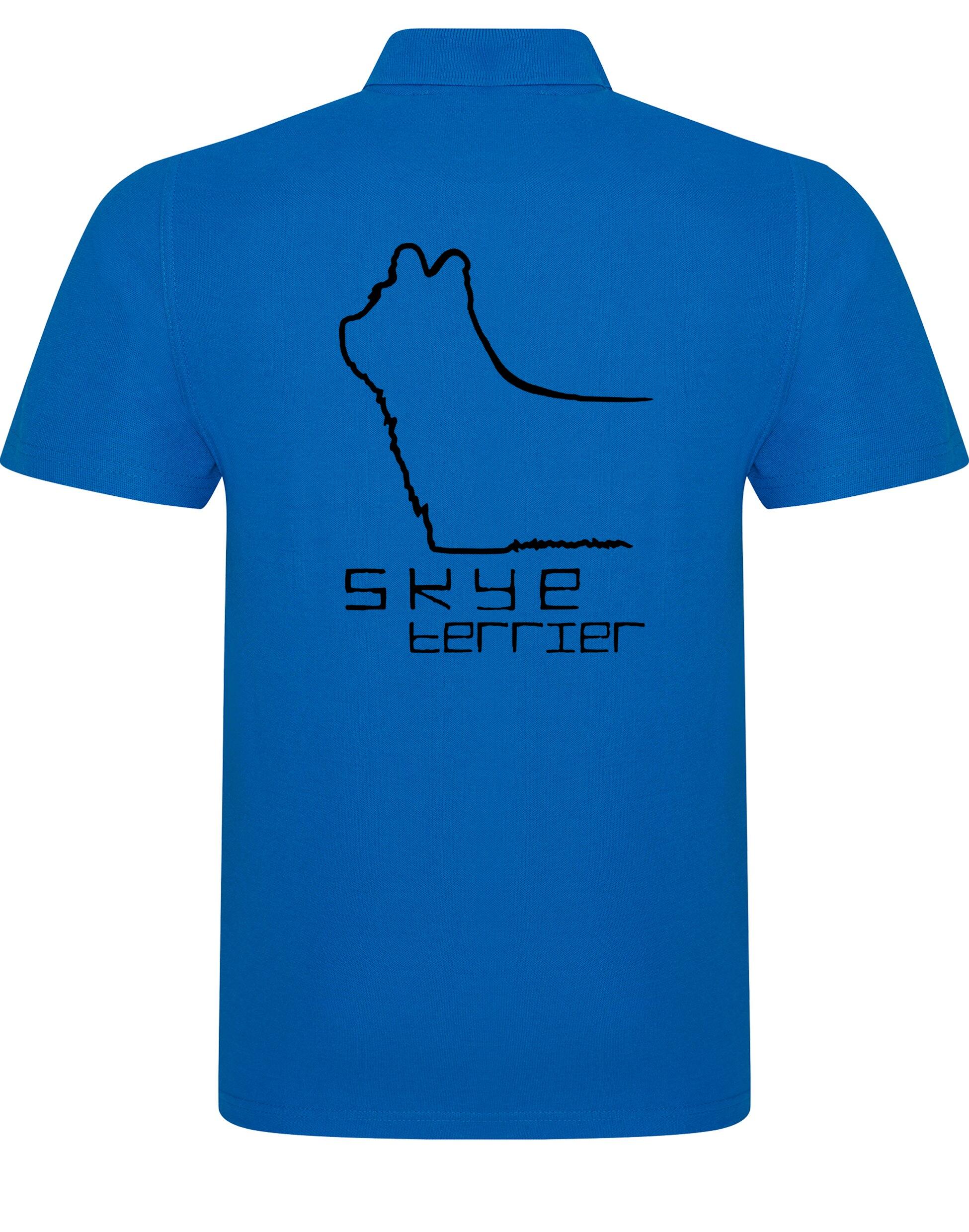 Unisex cotton polo with Skye Terrier design on the back. Soft, breathable fabric and a relaxed fit make it ideal for dog lovers attending events, enjoying walks, or lounging in comfort.