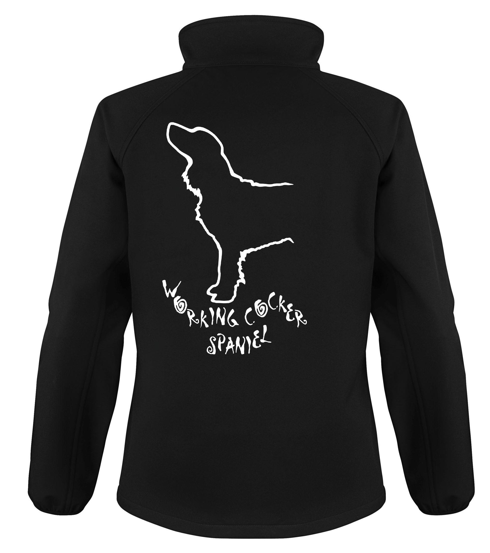 Working Cocker Spaniel (3) Dog Breed Design Softshell Jacket Full Zipped Women's & Men's Styles