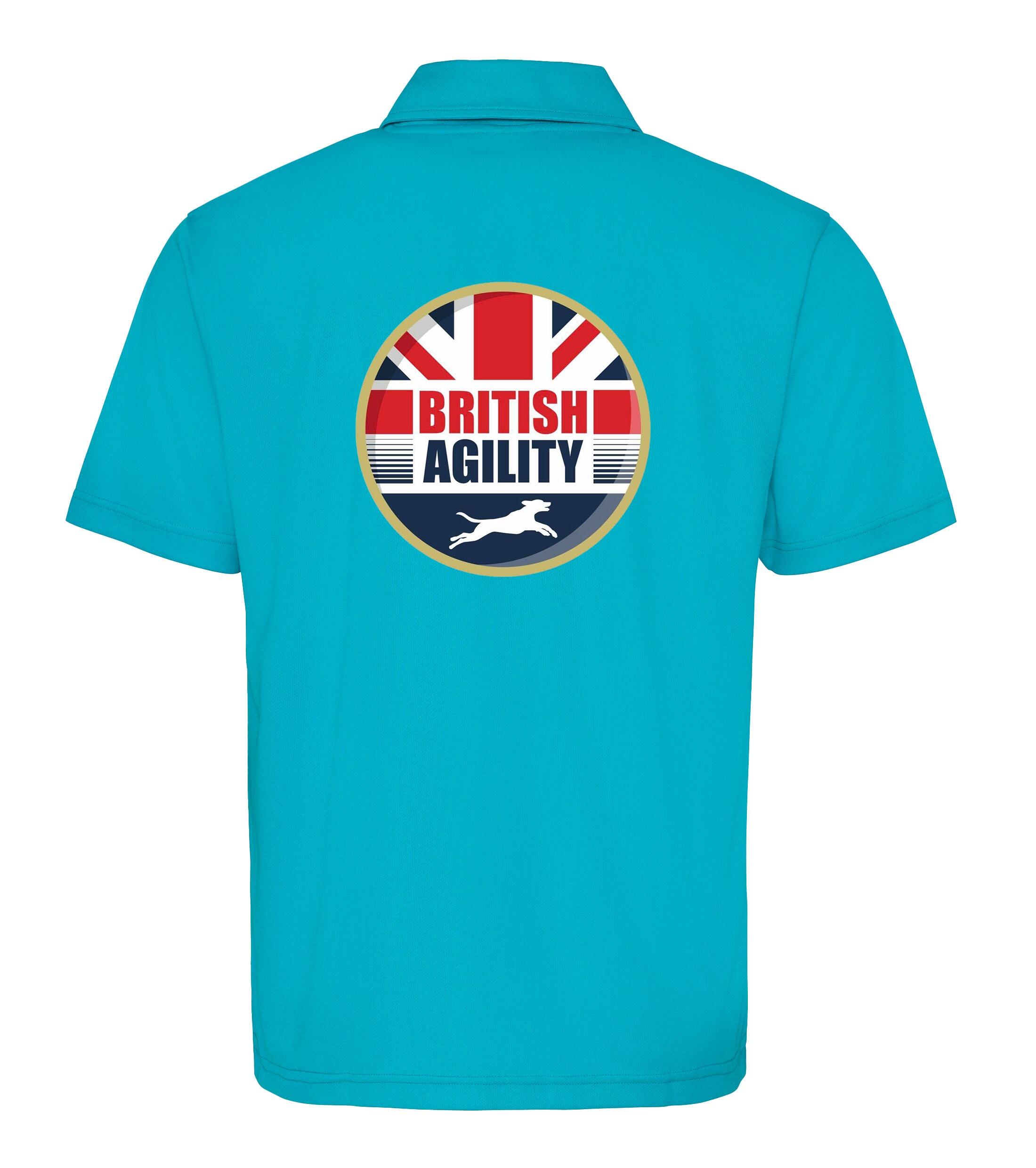British Agility 2023 Cool Polo Turquoise Blue