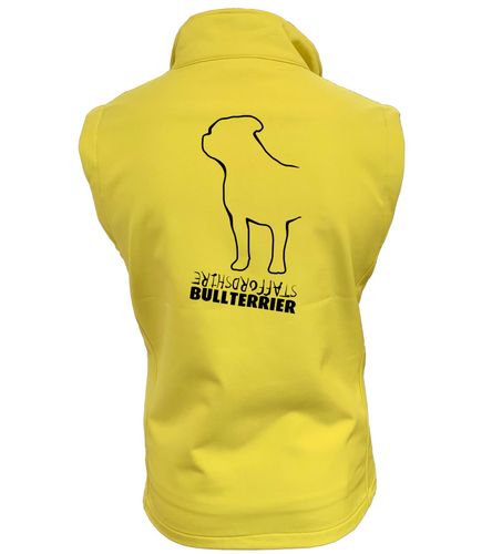 Unisex Staffordshire Bullterrier Softshell Jacket Yellow (Black)