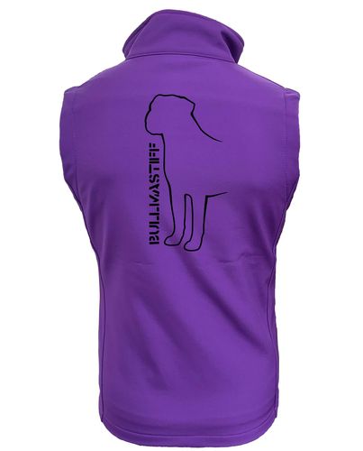 Female Bullmastiff (Standing) Softshell Jacket Purple (Black)