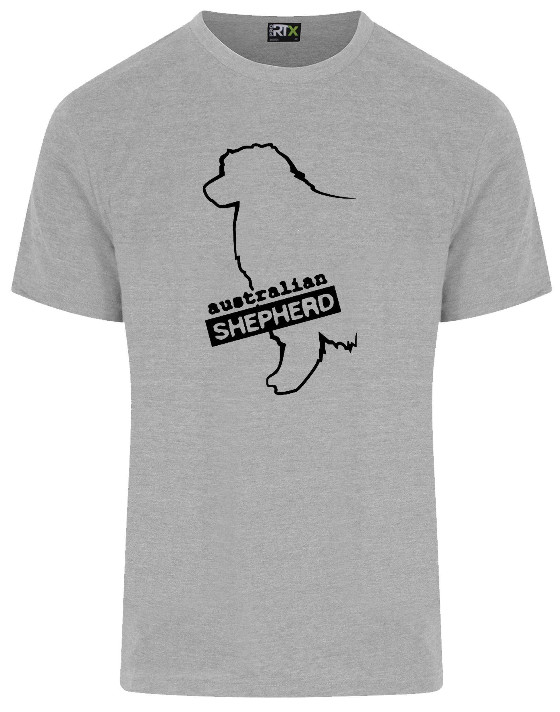 Unisex Australian Shepherd T-Shirt Heather Grey (Black)