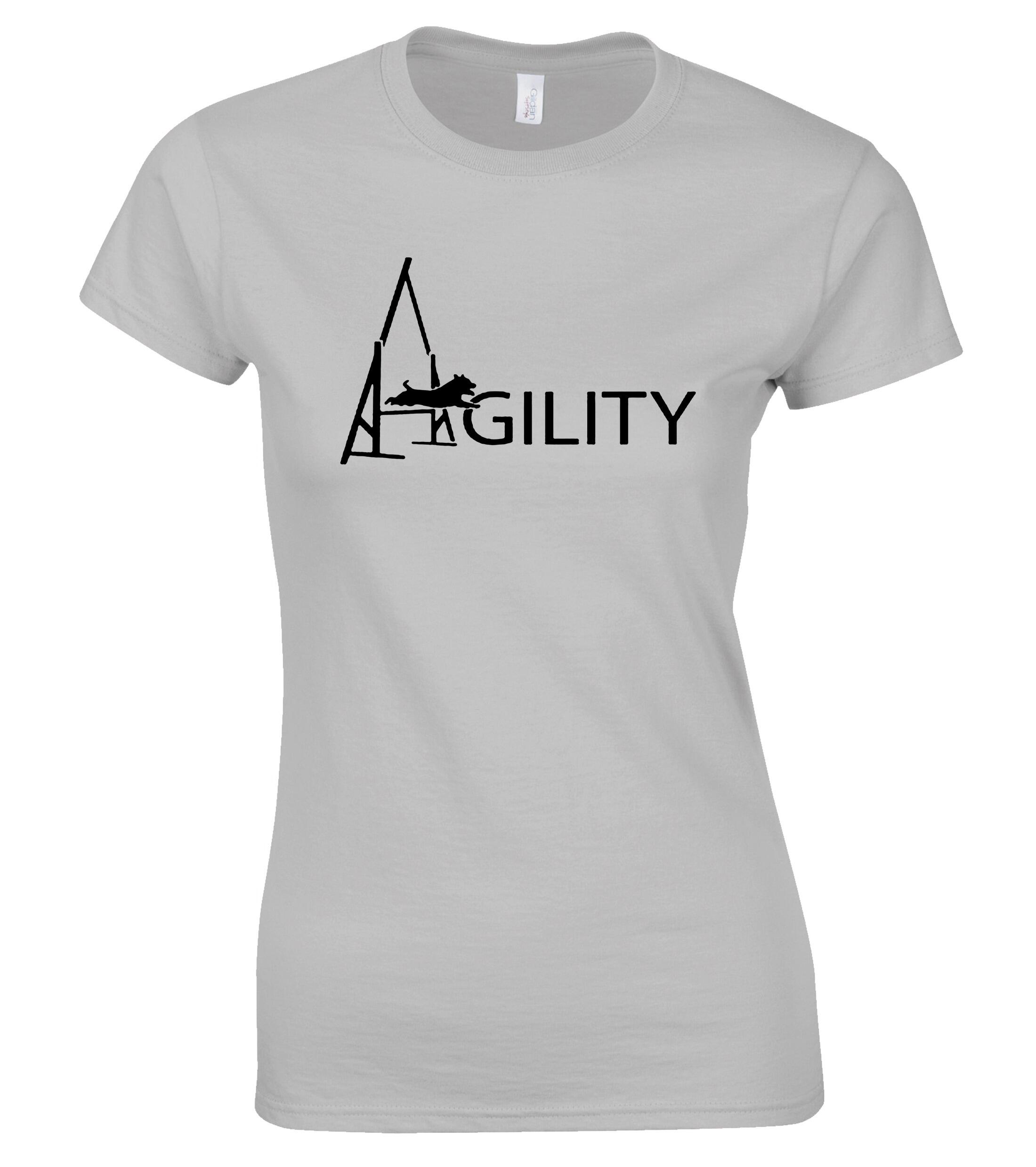 Female Agility Roundneck T-Shirt Sports Grey (Black)
