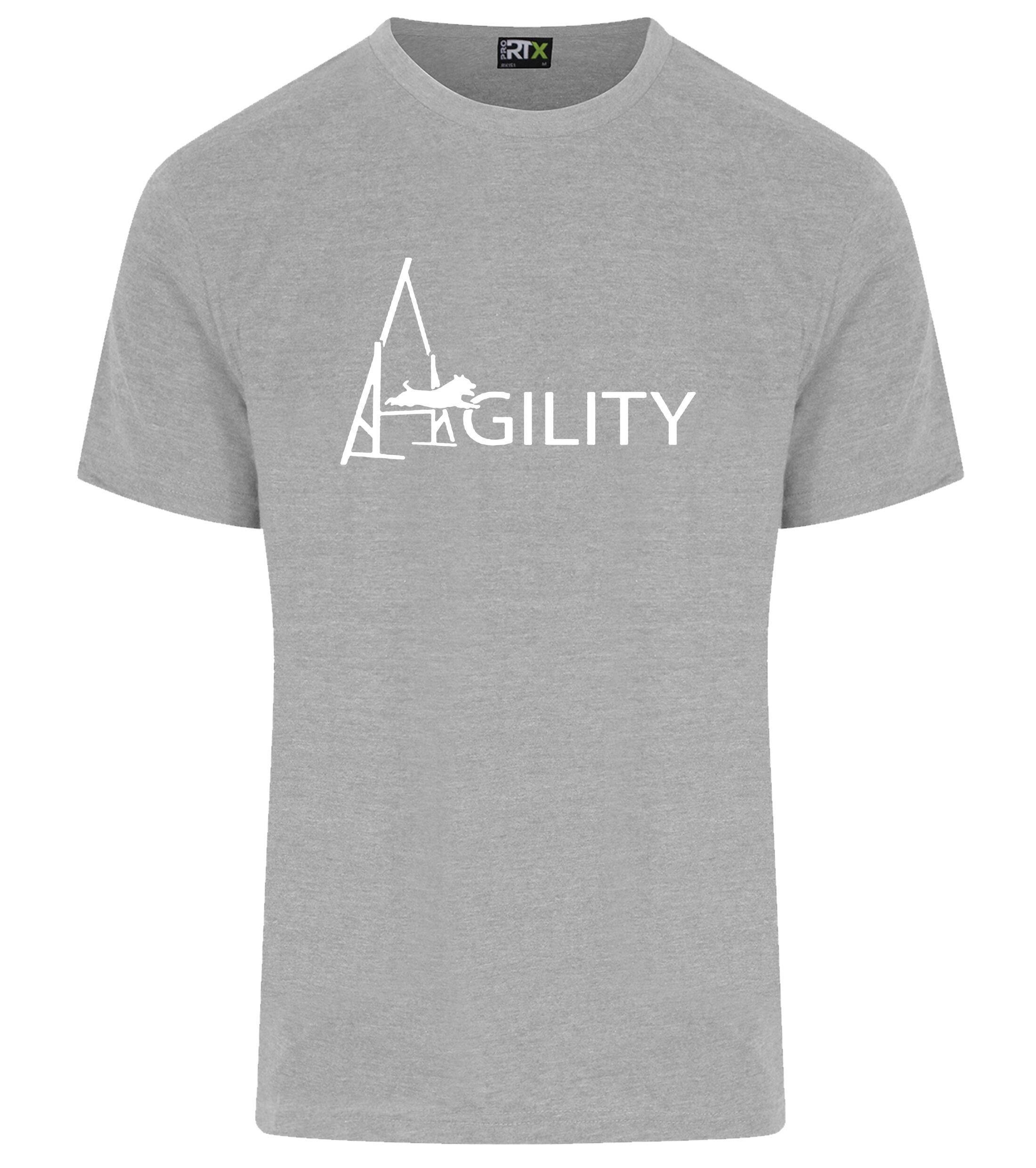 Unisex Agility Roundneck T-Shirt Heather Grey (White)