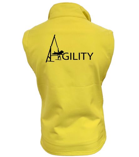 Female Agility Softshell Gilet Yellow (Black)