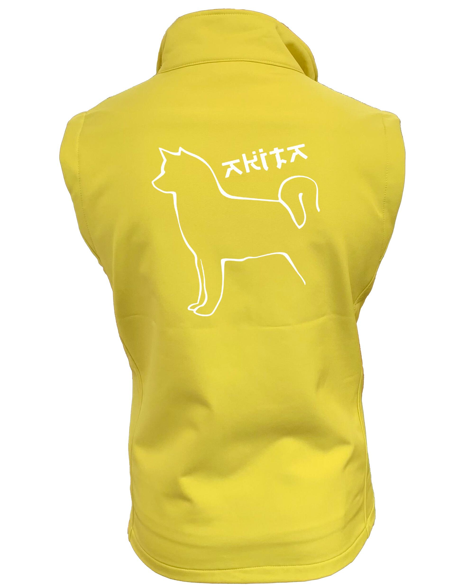 Female Akita Softshell Gilet Yellow (White)