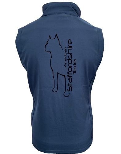 Female American Staffordshire Terrier Softshell Jacket Navy Royal (Black)