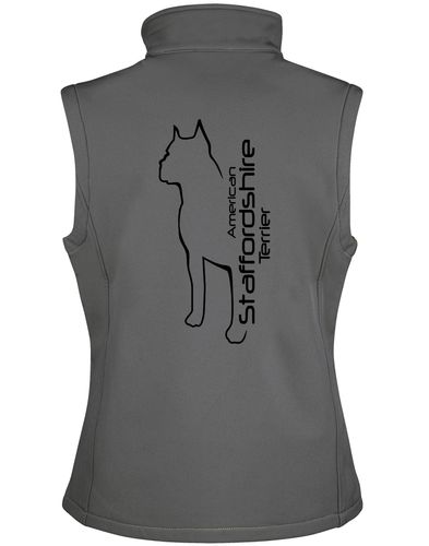 Unisex American Staffordshire Terrier Softshell Jacket Charcoal (Black)