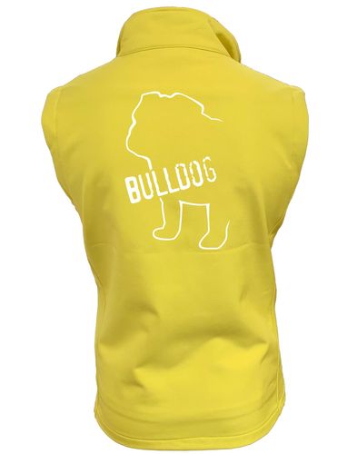 Unisex Bulldog (Body Design) Softshell Jacket Yellow (White)