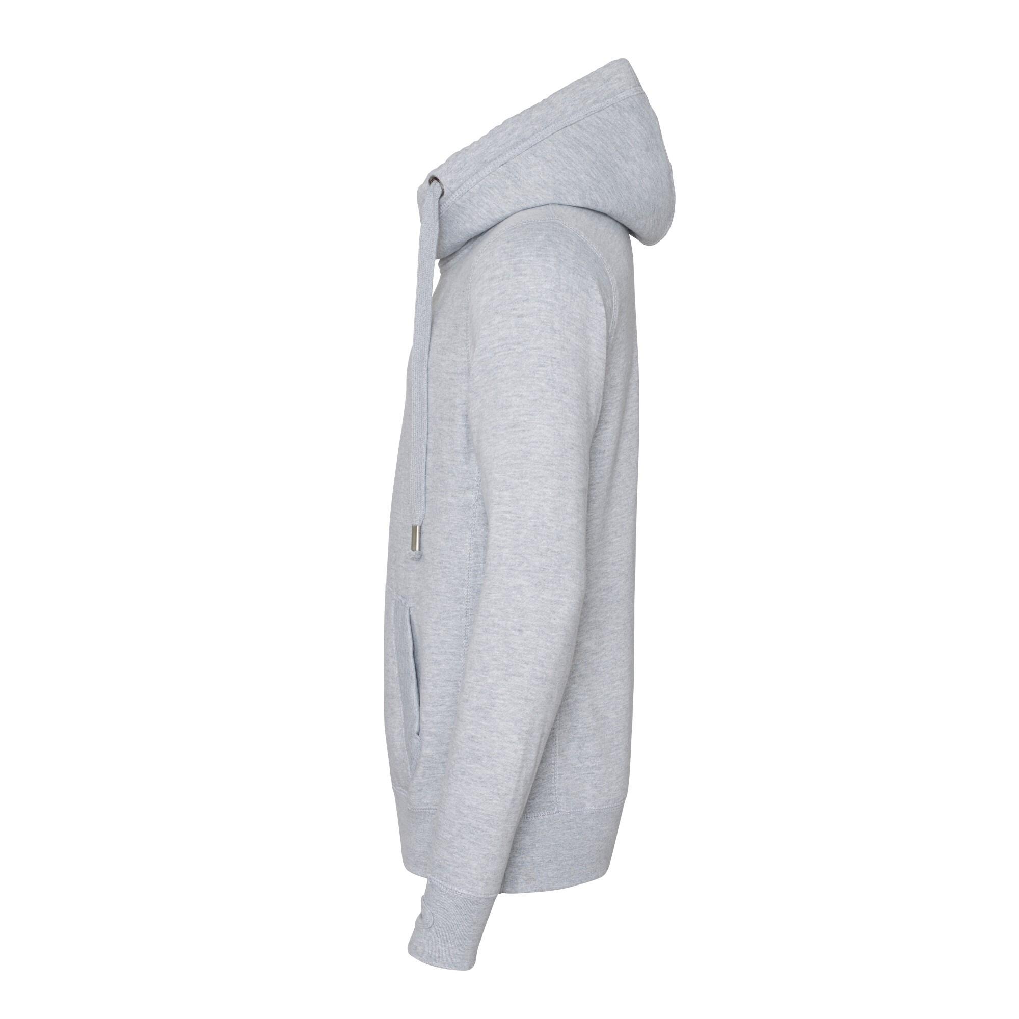 Cross Neck Hoodie Heather Grey