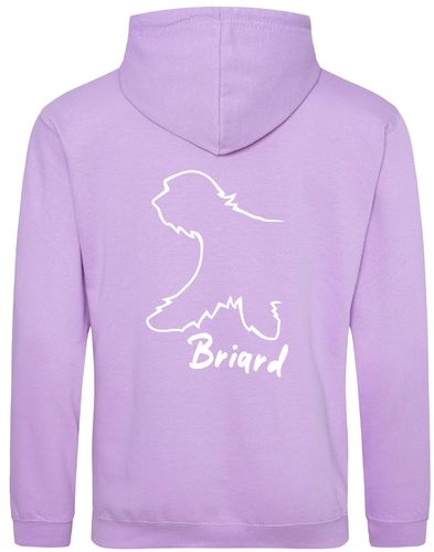 Unisex Briard Pullover Hoodie Lavender (White)