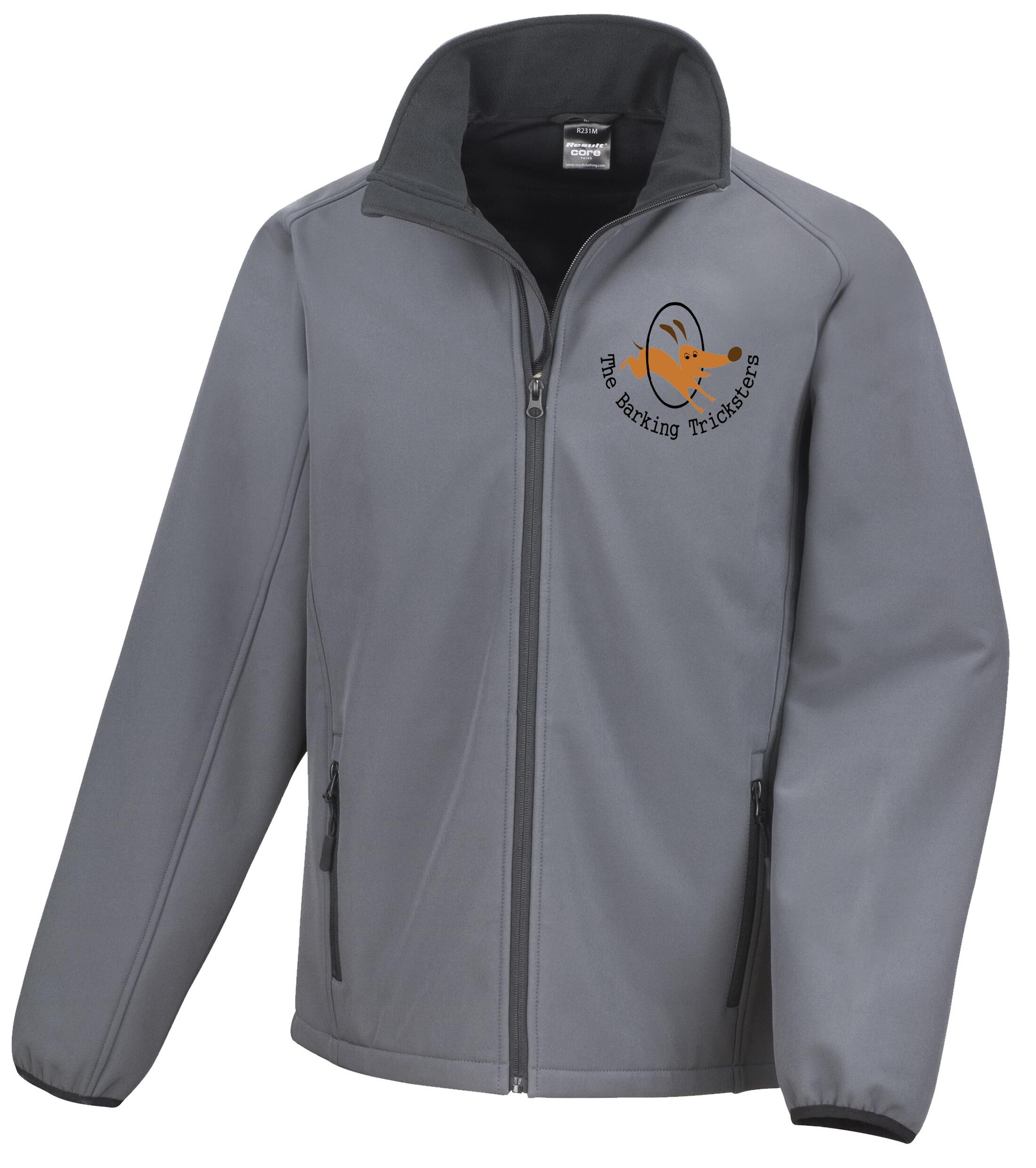 The Barking Tricksters Female Softshell Jacket Charcoal