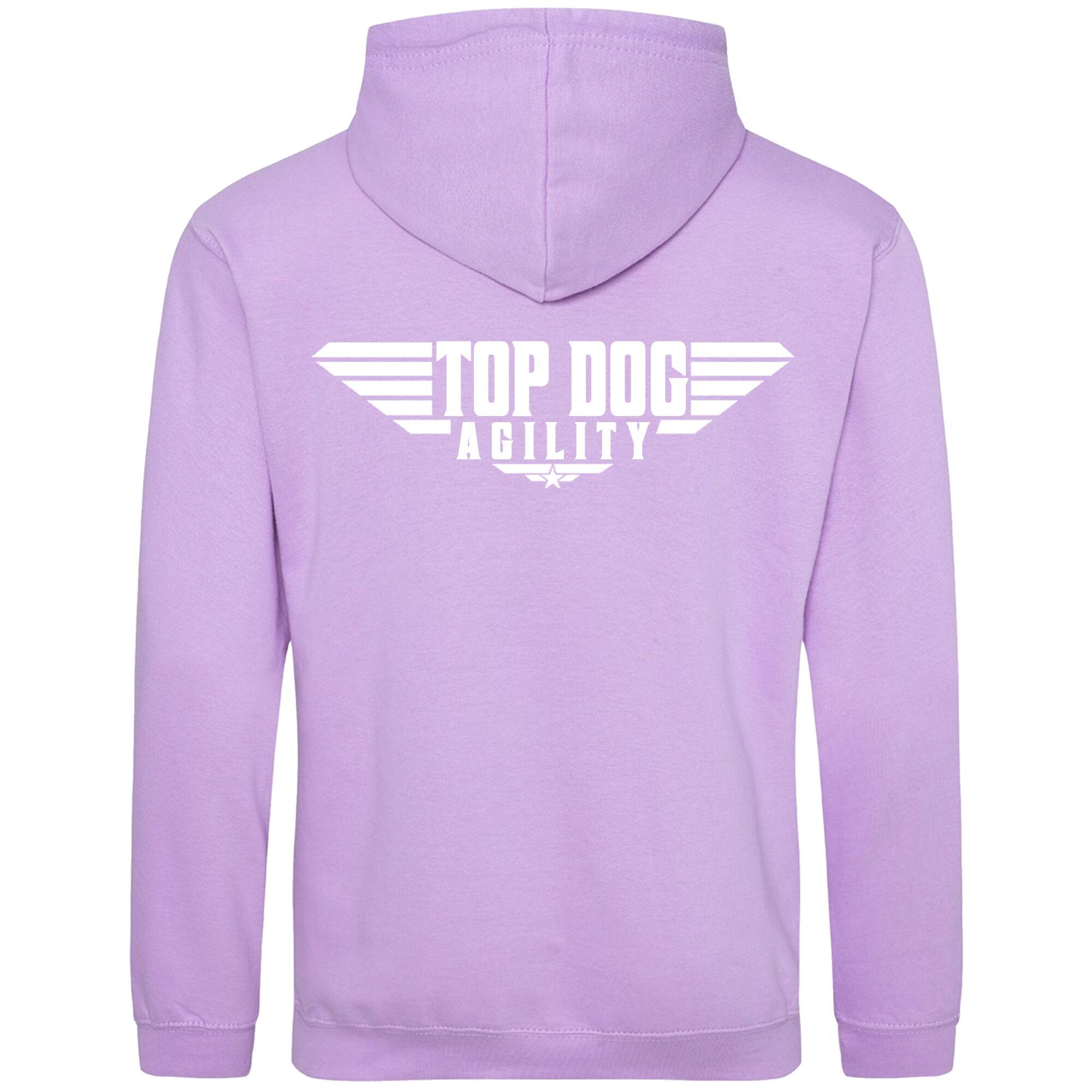 Lavender Pullover Hoodies with "Top Dog Agility" White Print - Agility Lifestyle Collection