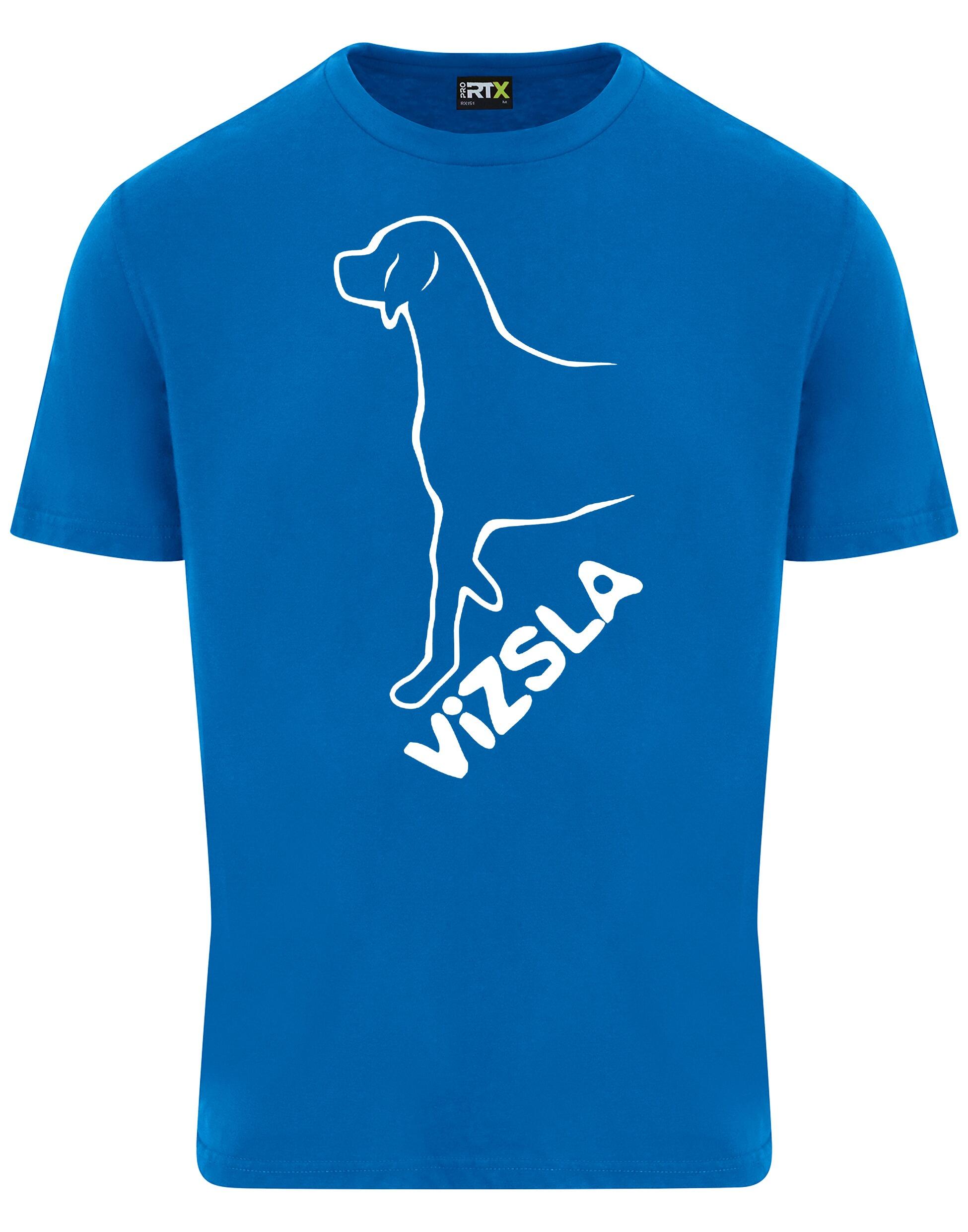 Unisex Roundneck T-shirt with Vizsla Dog Breed Design