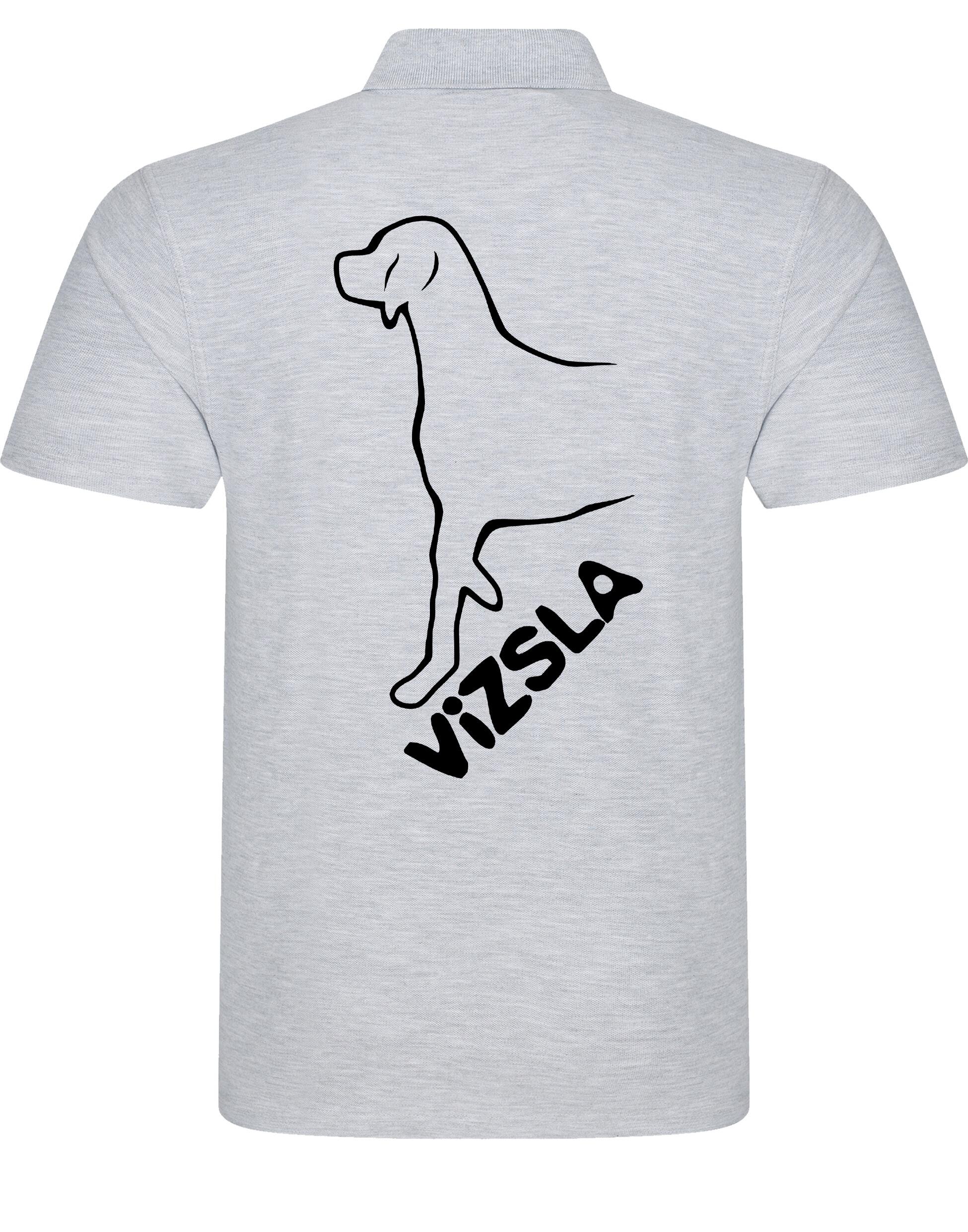 Unisex Cotton Polo with Vizsla Dog Breed Design