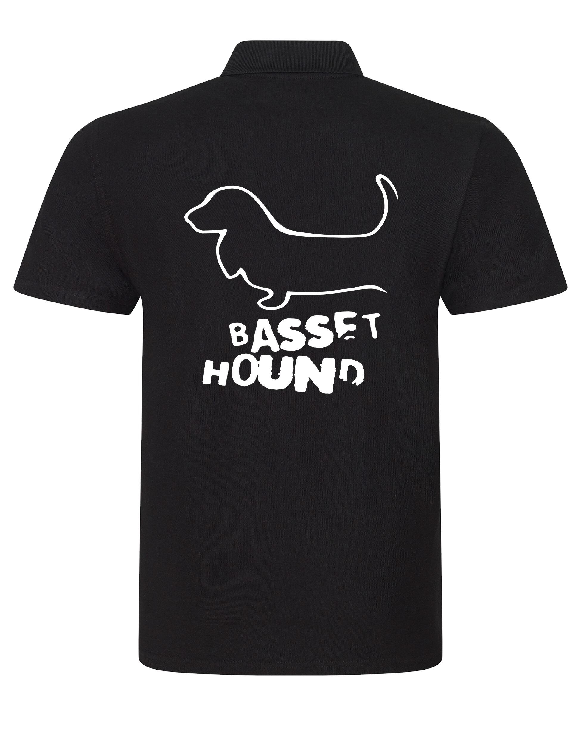 Unisex Cotton Polo with Basset Hound Dog Breed Design – Comfort and Style for Every Basset Hound Enthusiast