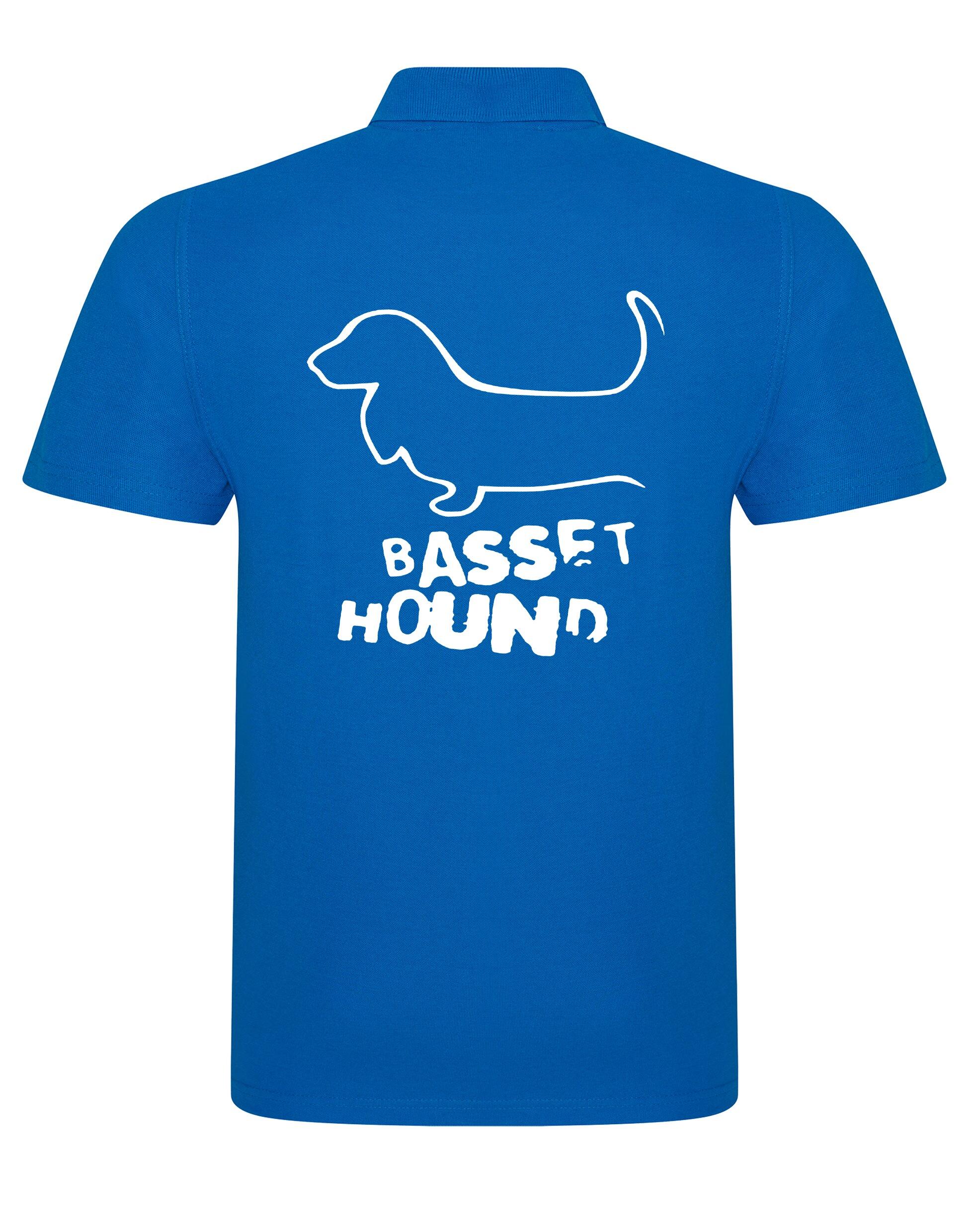Unisex Cotton Polo with Basset Hound Dog Breed Design – Comfort and Style for Every Basset Hound Enthusiast