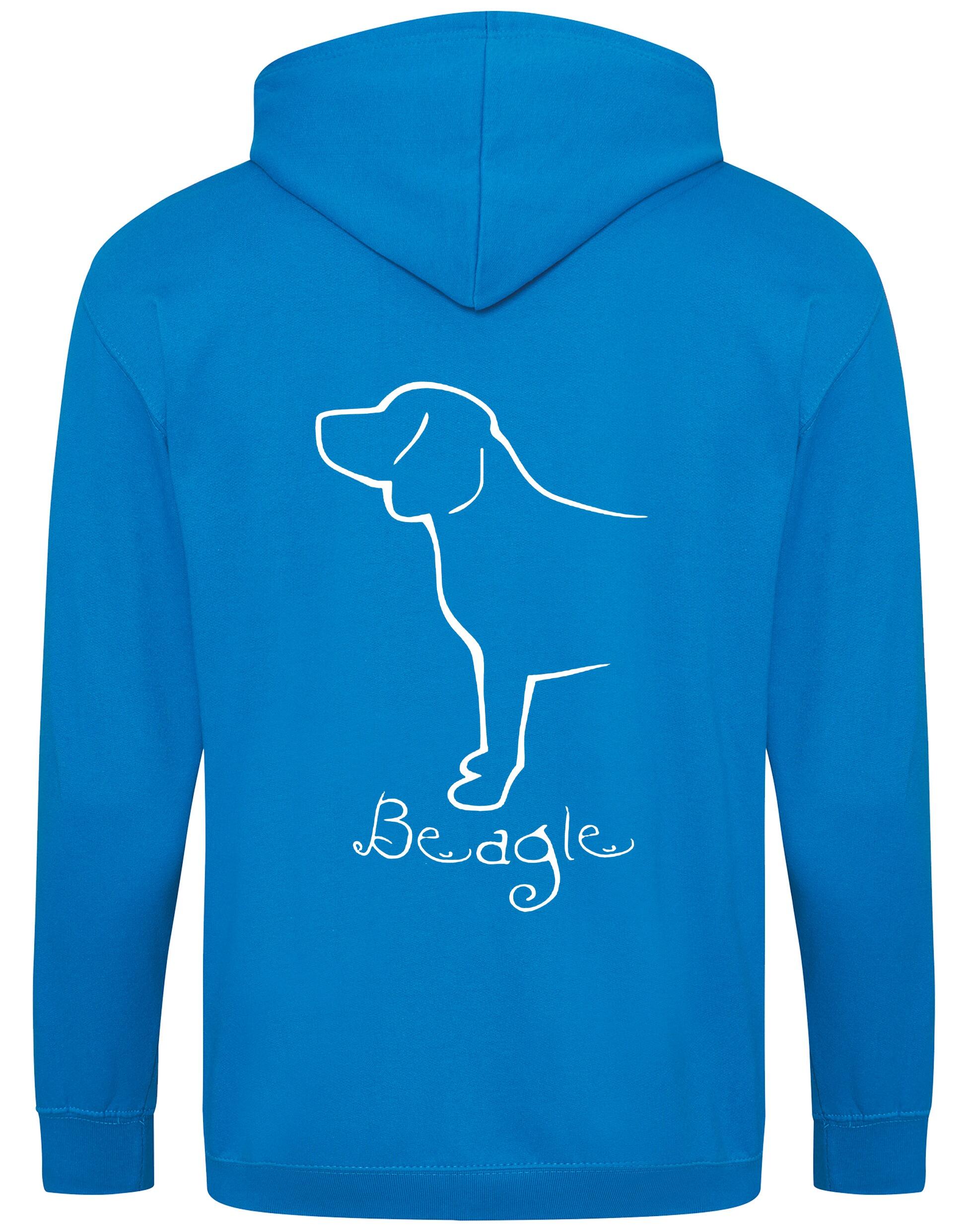 Beagle Dog Breed Design Zipped Hoodie – Style and Comfort for Dog Lovers