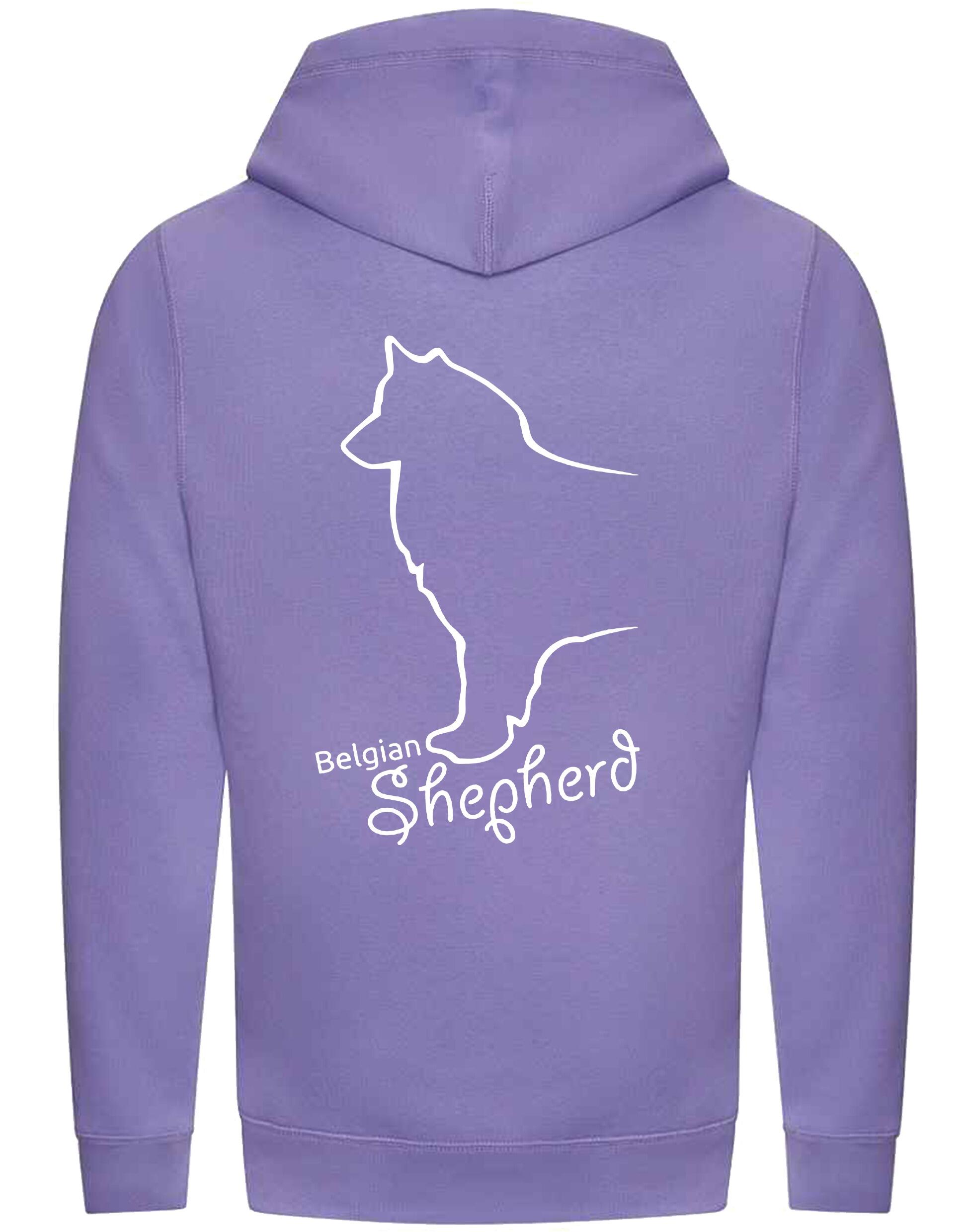 Unisex Crossneck Pullover Hoodie with Belgian Shepherd Dog Breed Design