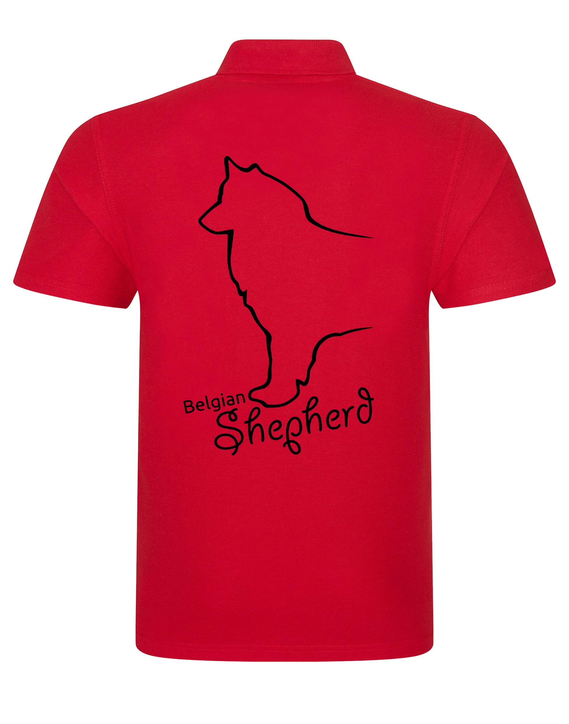 Unisex Cotton Polo with Belgian Shepherd Dog Breed Design – Comfort for Every Belgian Shepherd Enthusiast