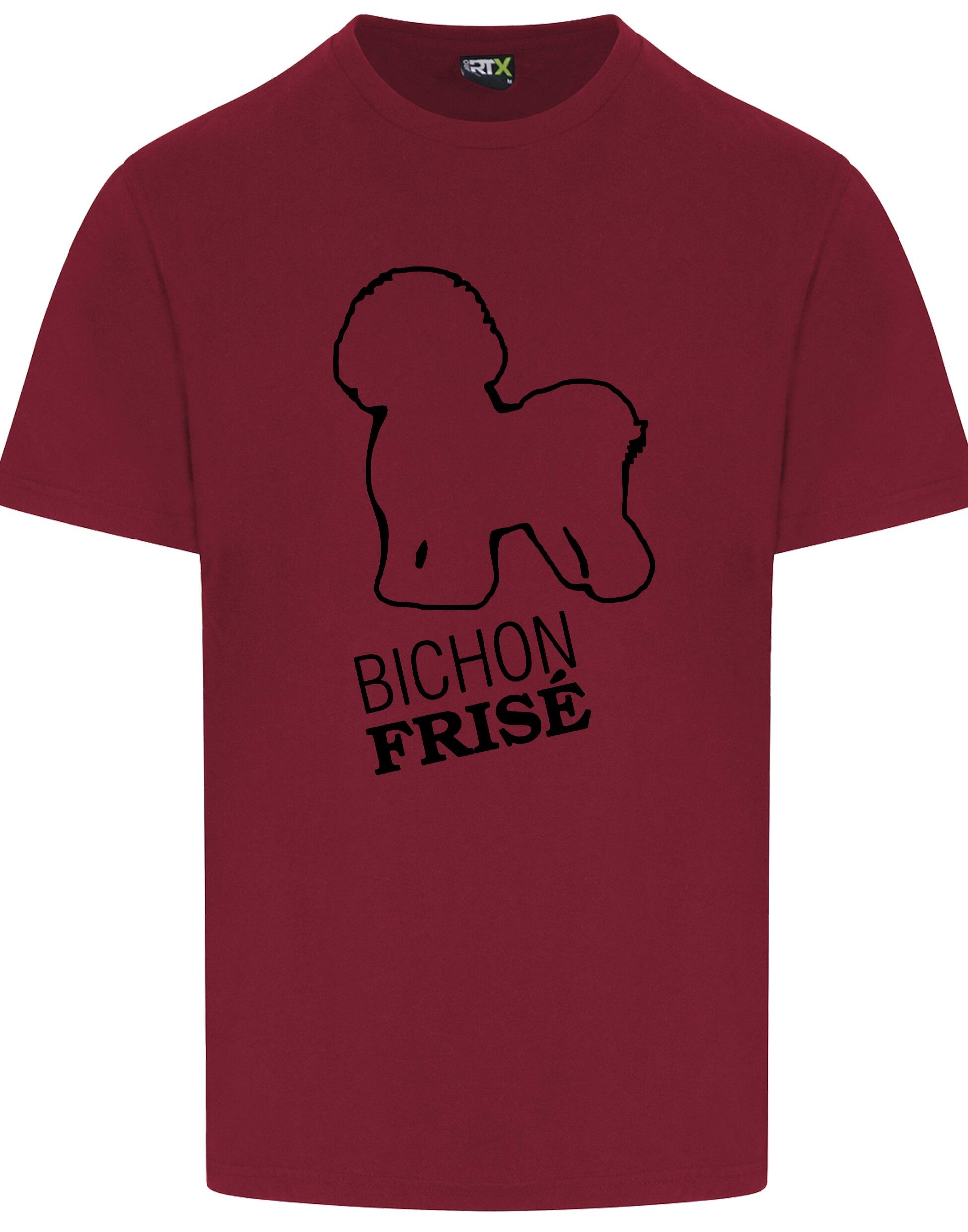 Unisex Roundneck T-shirt with Bichon Frise Dog Breed Design – Style for Every Bichon Frise Fan
