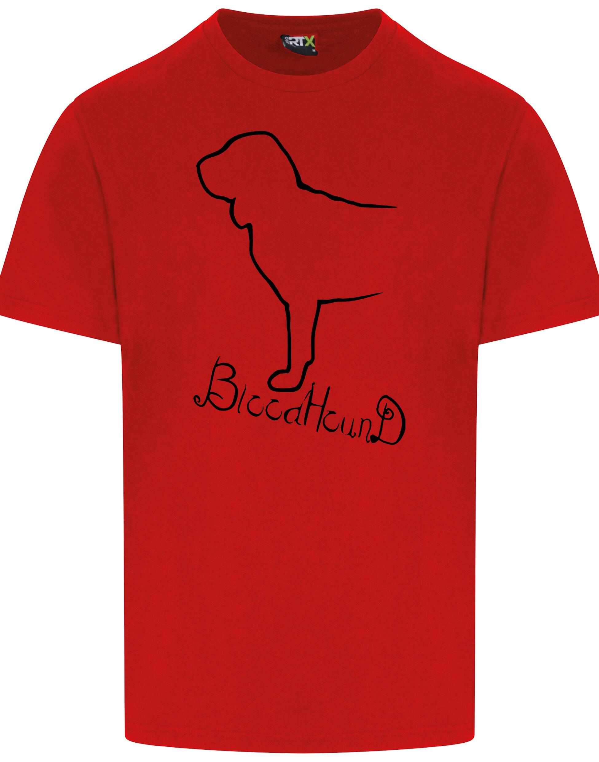 Unisex Roundneck T-shirt with Bloodhound Dog Breed Design – Style for Every Bloodhound Fan