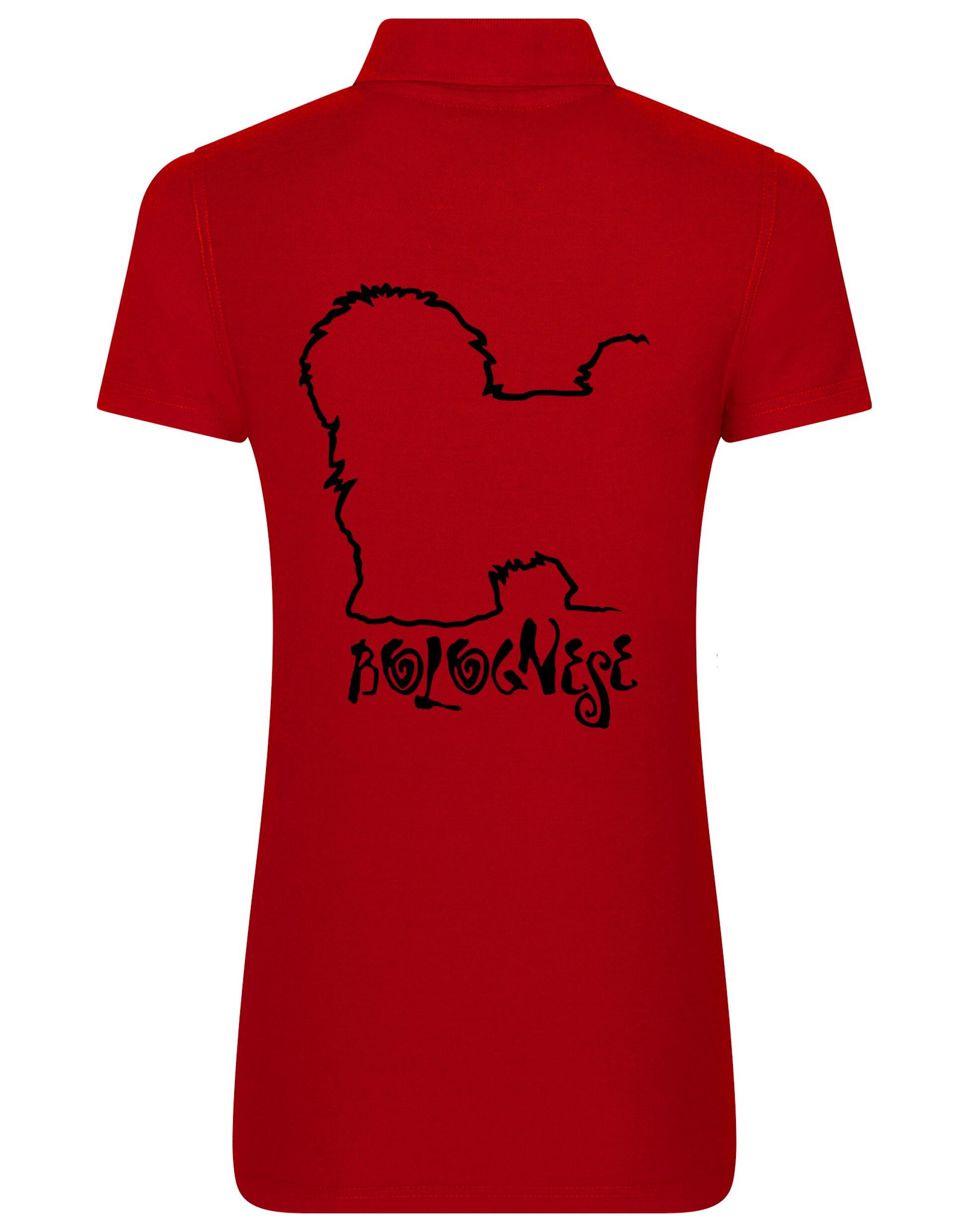 Women’s Cotton Polo with Bolognese Dog Breed Design – A Must-Have for Bolognese Enthusiasts