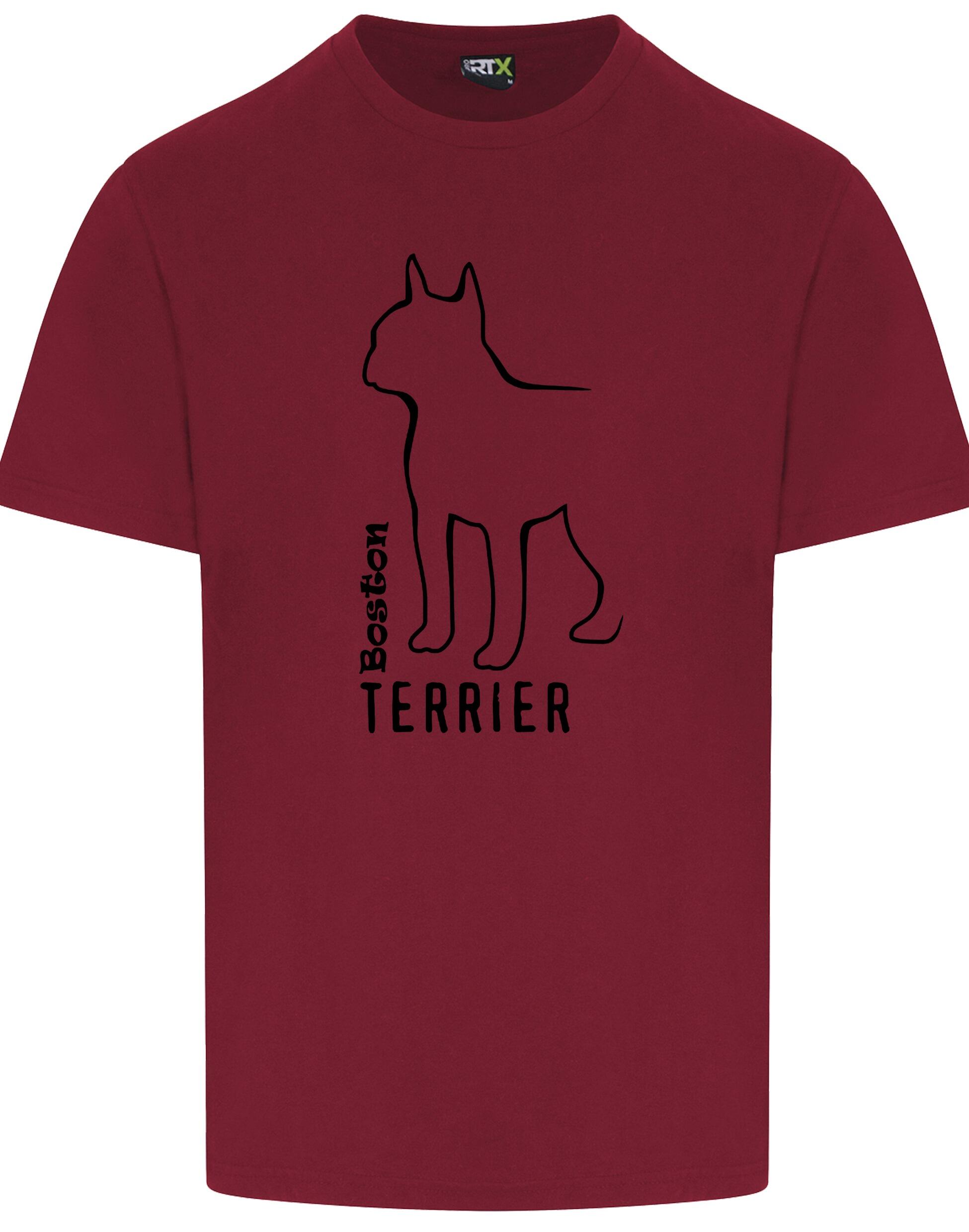 Unisex Roundneck T-shirt with Boston Terrier Dog Breed Design – Style for Every Boston Terrier Fan