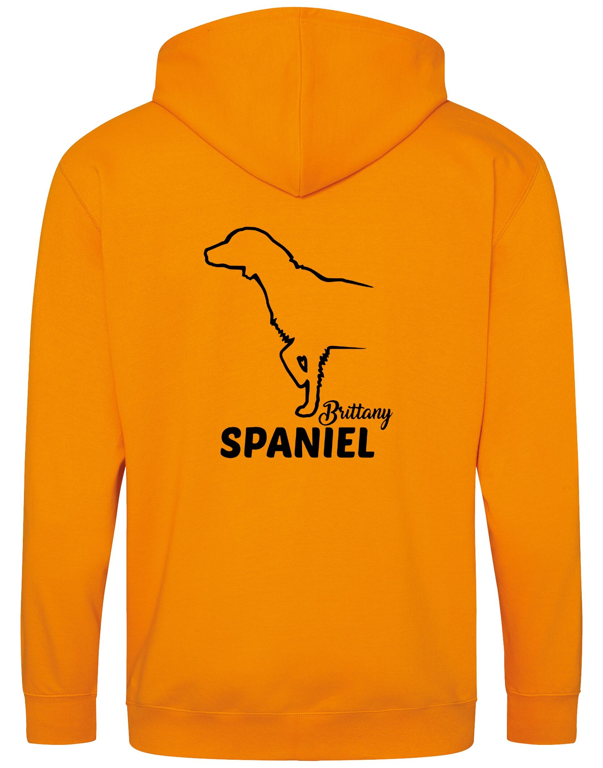 Brittany Spaniel Dog Breed Design Zipped Hoodie – Style and Comfort for Dog Lovers