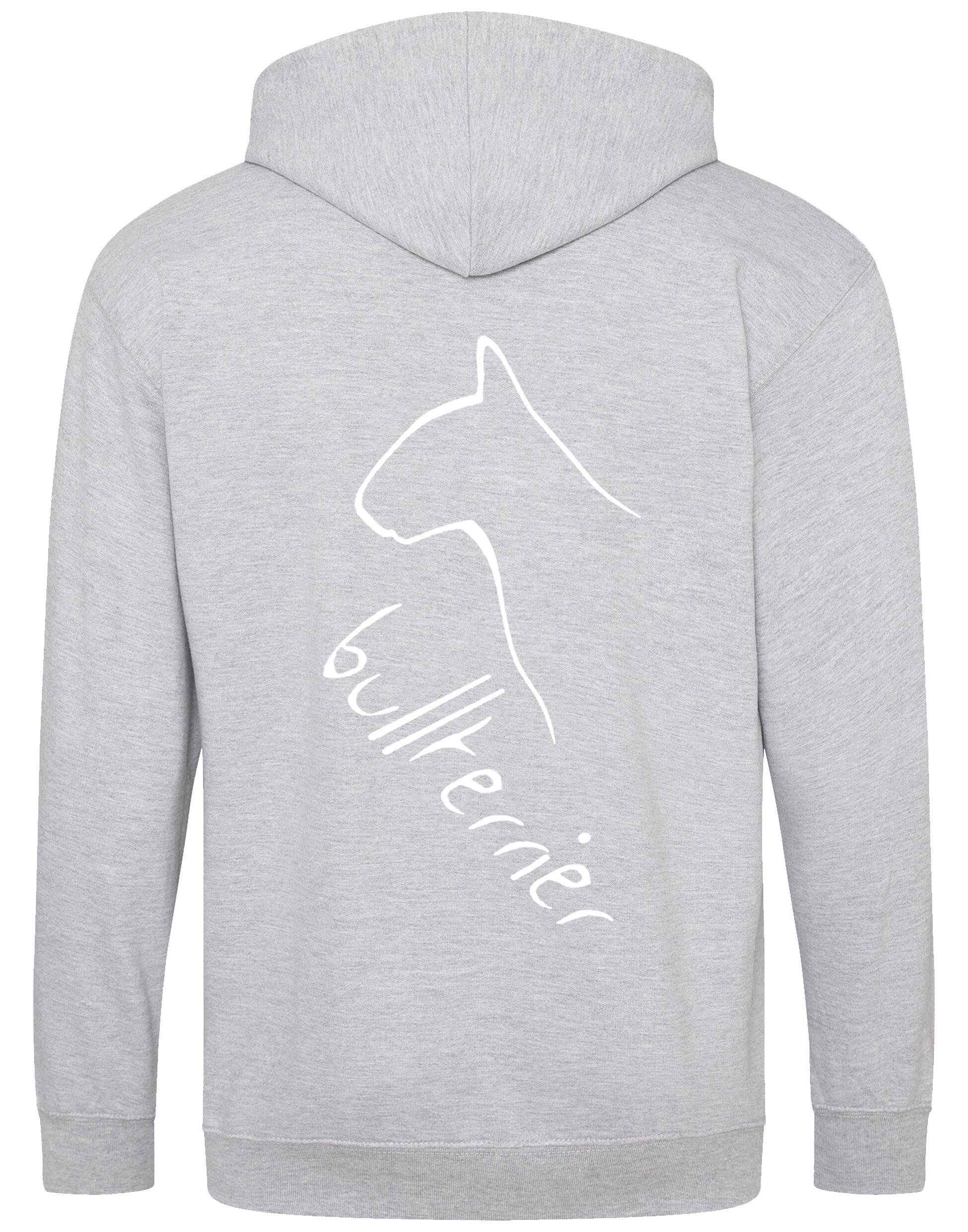 Bullterrier Dog Breed Design Zipped Hoodie – Style and Comfort for Bullterrier Lovers