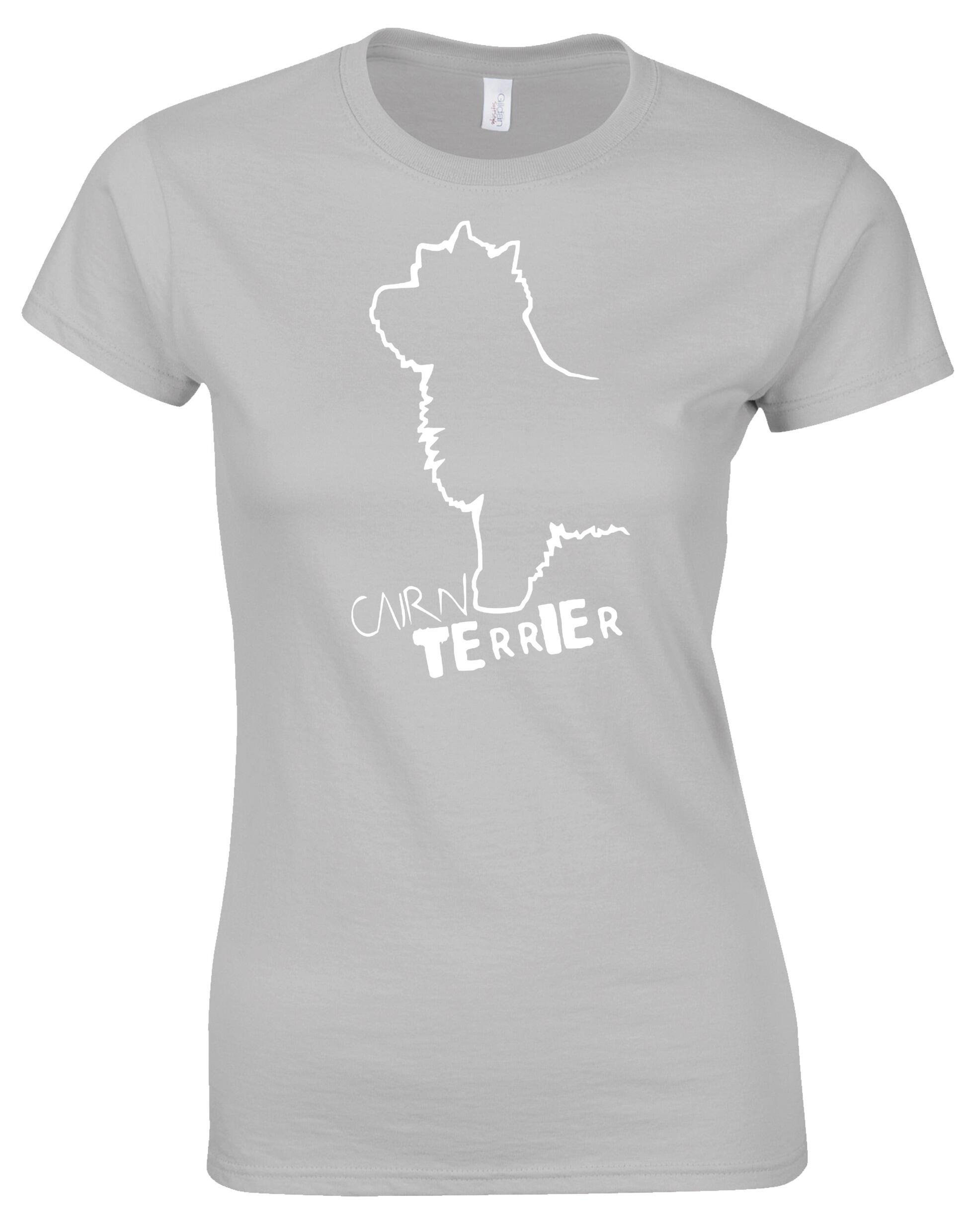 Female Roundneck T-shirt with Cairn Terrier Dog Breed Design – Style for Every Dog Lover