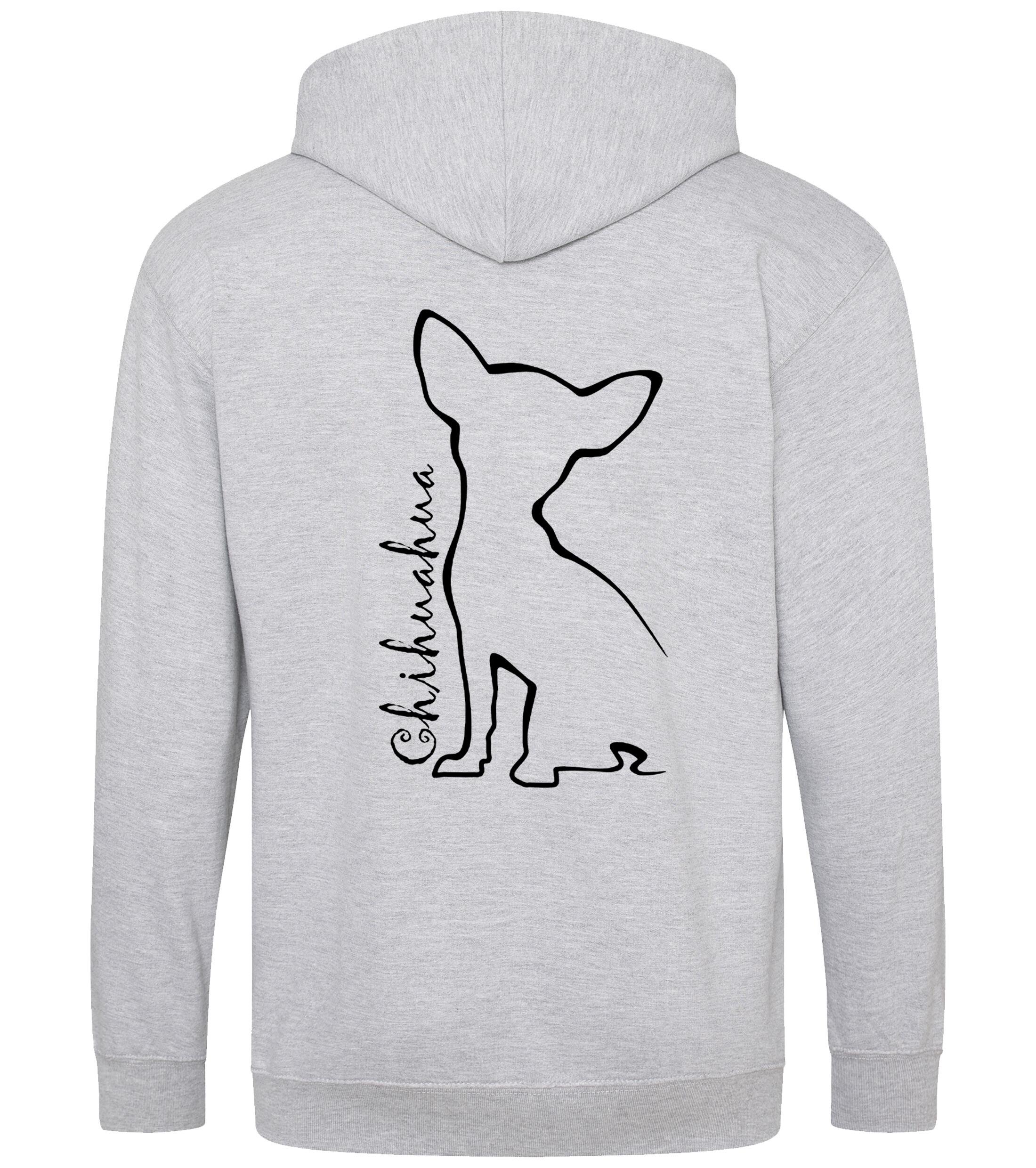 Chihuahua Dog Breed Design Zipped Hoodie – Comfort, Style, and Chihuahua Pride