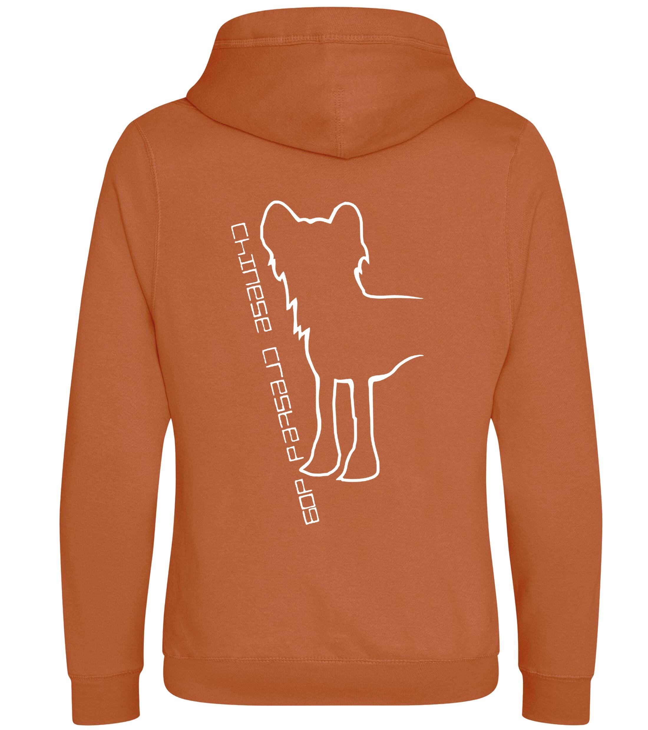 Unisex Crossneck Pullover Hoodie with Chinese Crested Dog Breed Design – A Must-Have for Chinese Crested Fans
