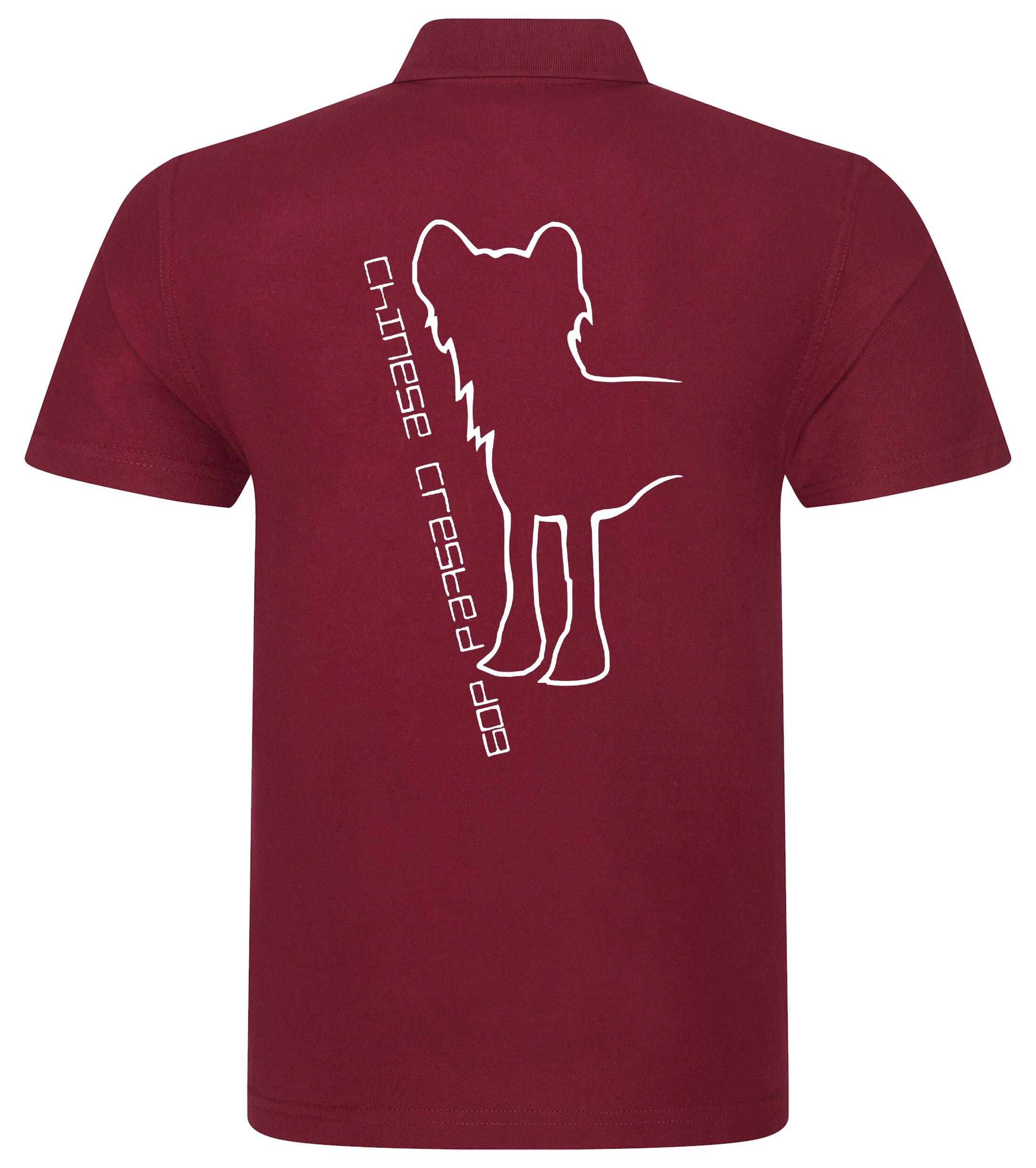 Unisex Cotton Polo with Chinese Crested Dog Breed Design – Style for Every Chinese Crested Enthusiast