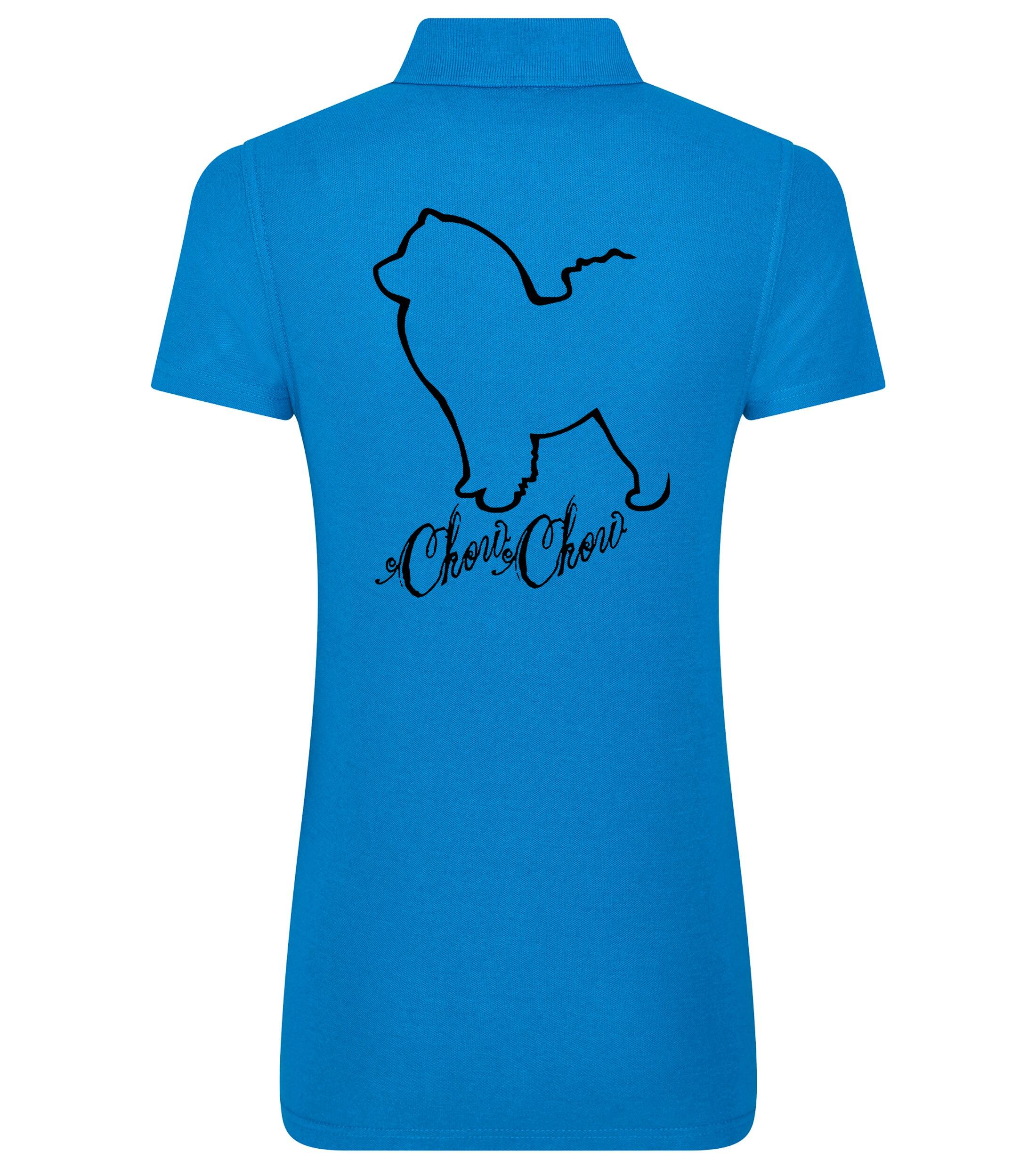 Women’s Cotton Polo with Chow Chow Dog Breed Design – Stylish Comfort for Every Chow Chow Enthusiast