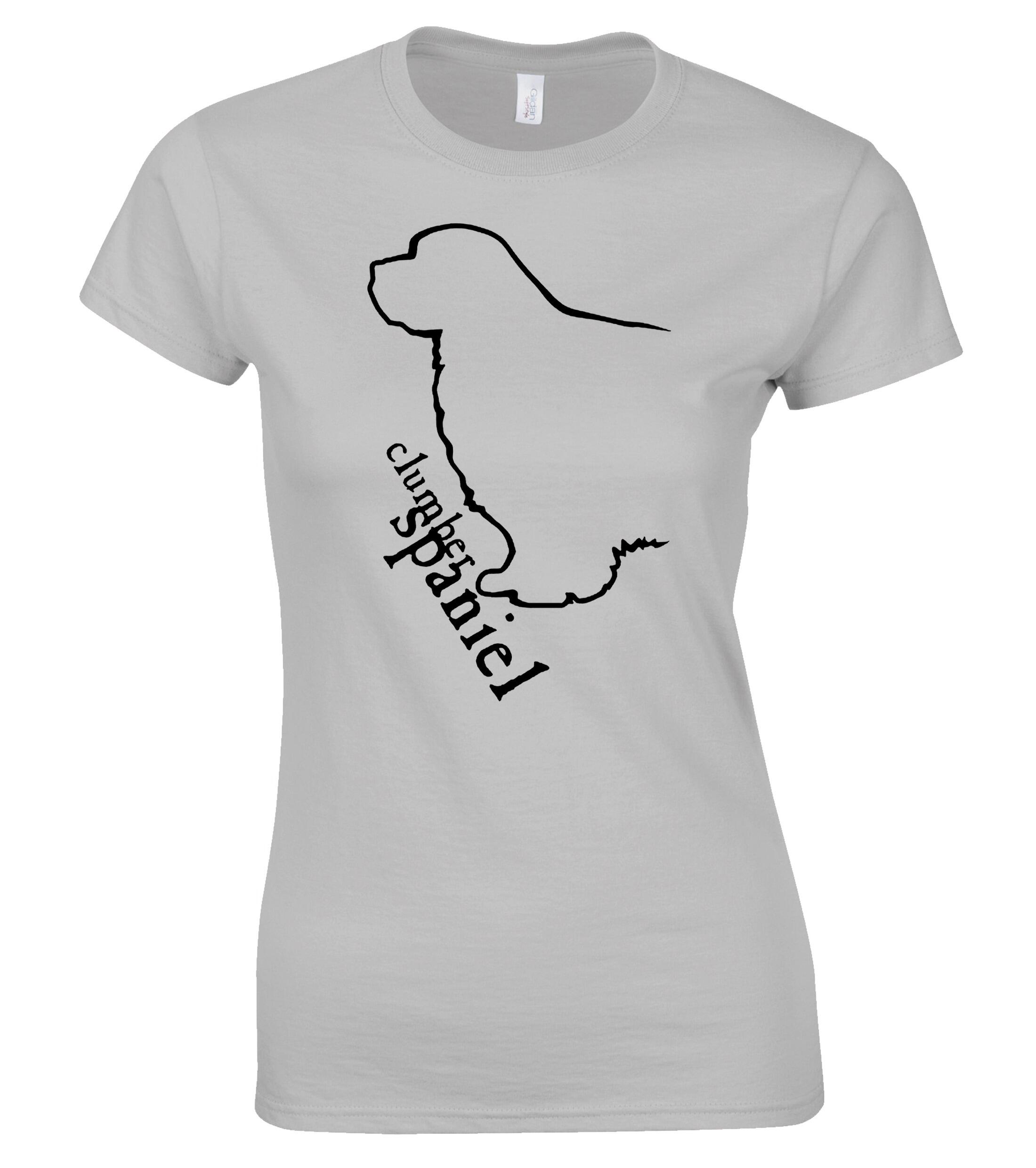 Female Roundneck T-shirt with Clumber Spaniel Dog Breed Design – Every Clumber Spaniel Lover