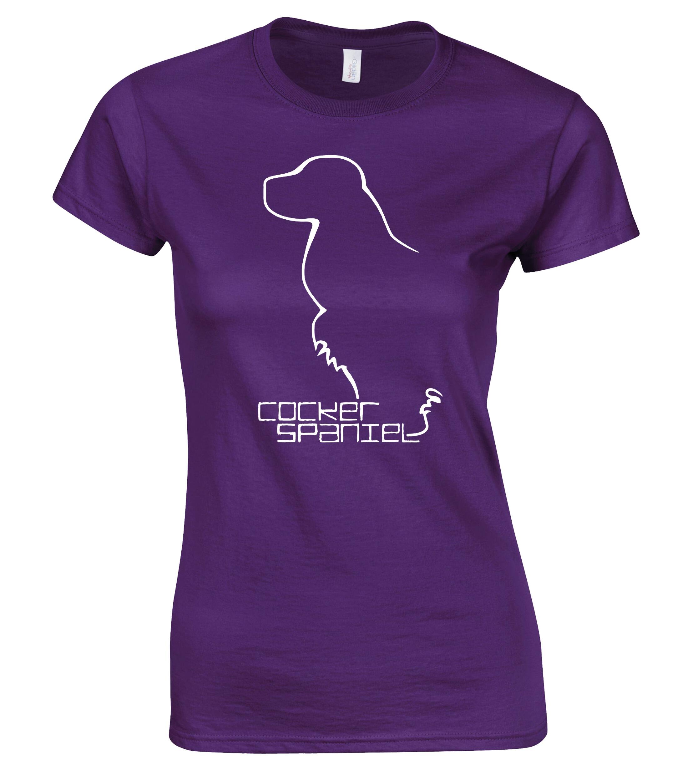 Cocker Spaniel Dog Breed Design Female Roundneck T-shirt – A Must-Have for Every Cocker Spaniel Fan