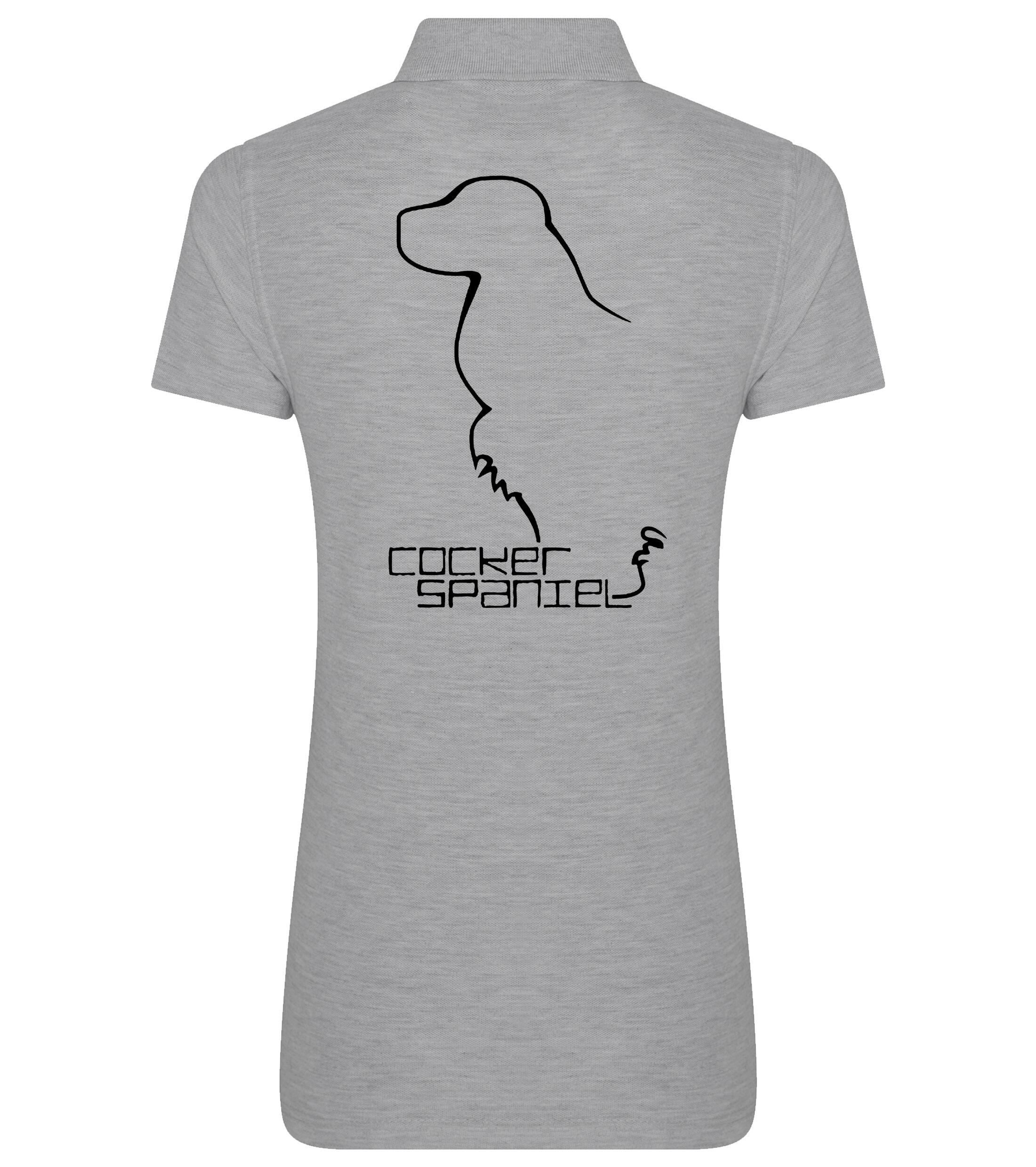 Women’s Cotton Polo with Cocker Spaniel Dog Breed Design – Comfort for Every Cocker Spaniel Enthusiast
