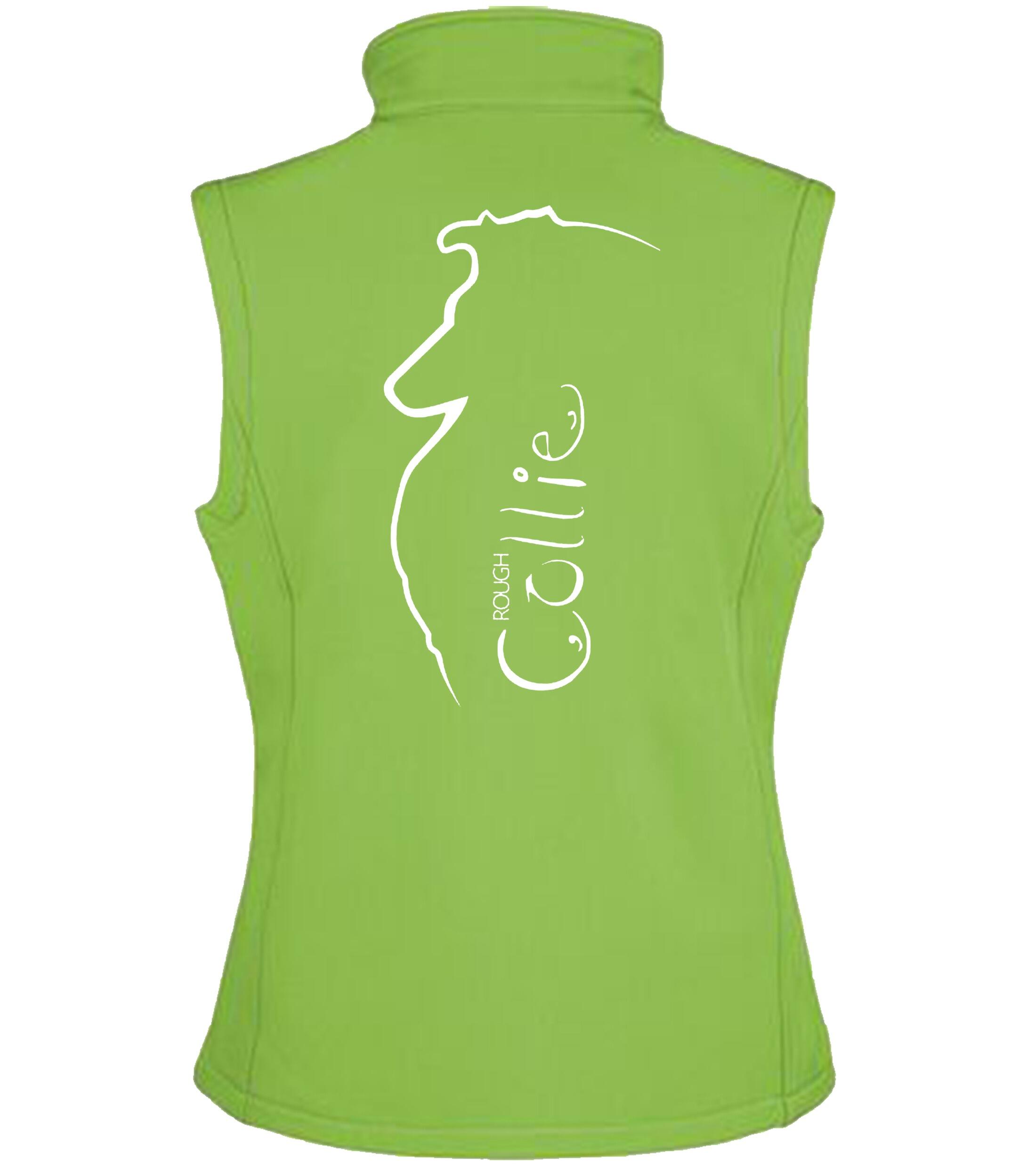Collie (Rough) Dog Breed Design Women’s Softshell Gilet – Style Meets Functionality