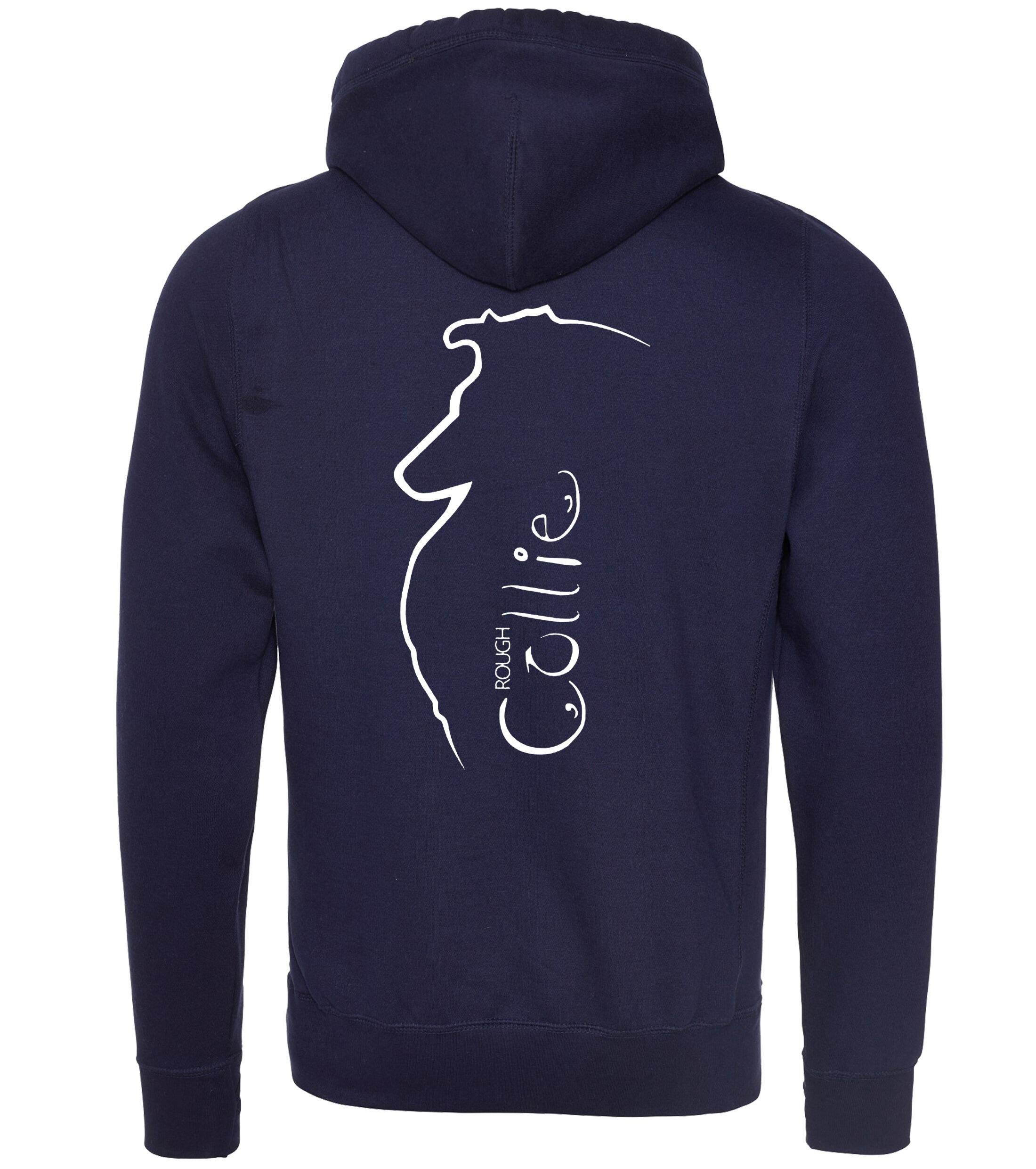 Unisex Crossneck Pullover Hoodie with Collie (Rough) Dog Breed Design – A Must-Have for Rough Collie Fans