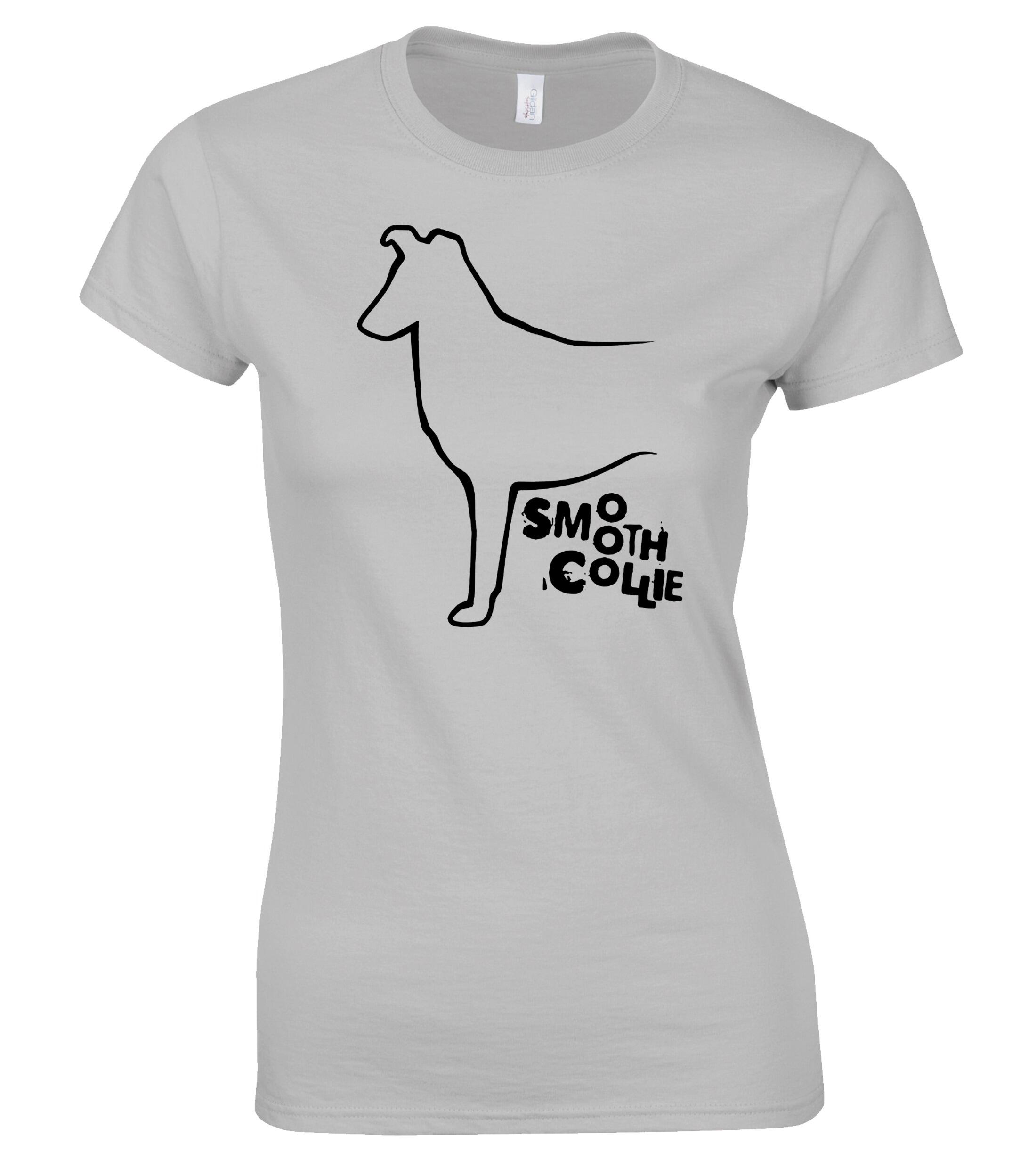 Female Roundneck T-shirt with Collie (Smooth) Dog Breed Design – A Must-Have for Every Collie Lover