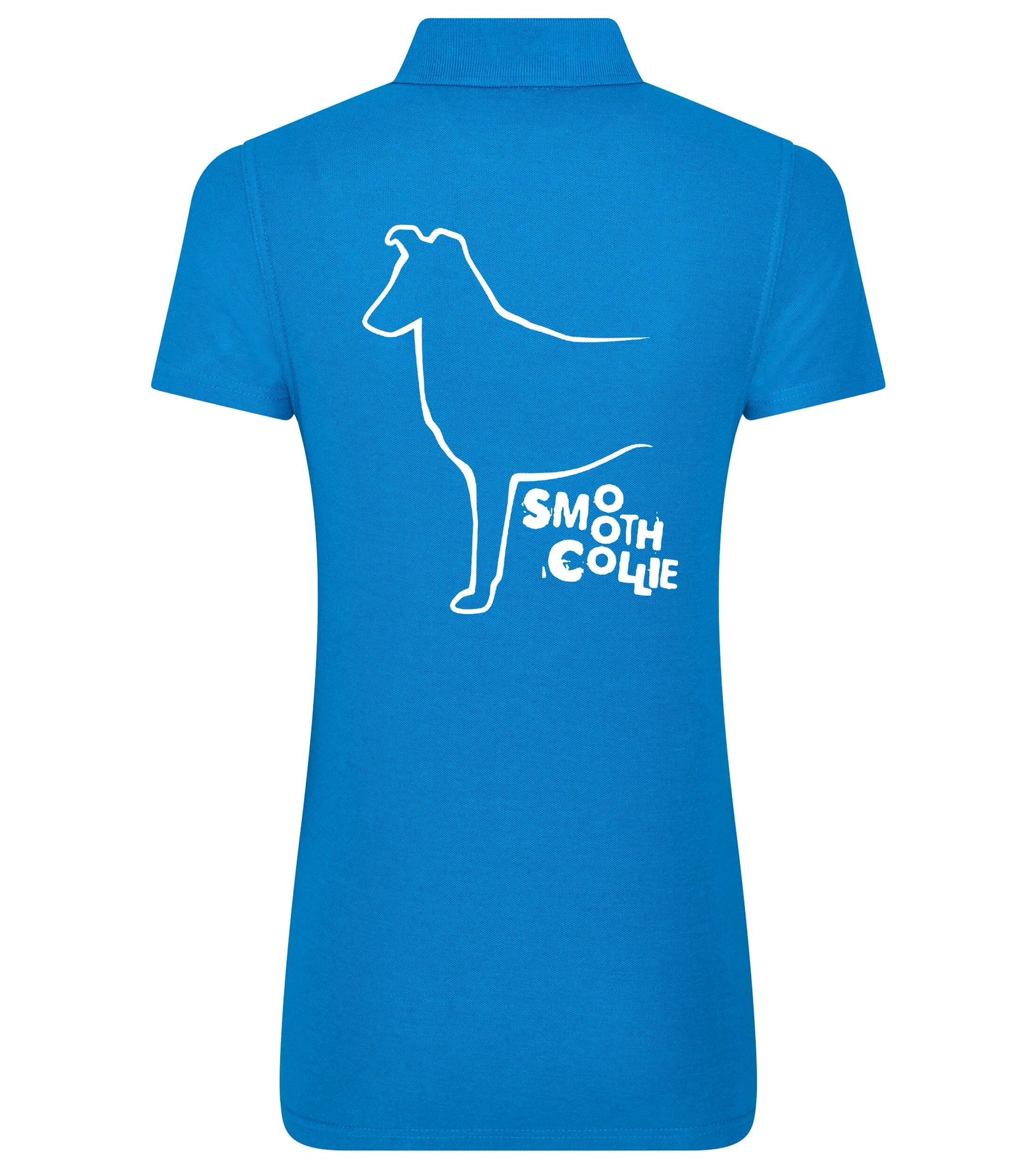 Women’s Cotton Polo with Collie (Smooth) Dog Breed Design – Stylish for Every Collie Enthusiast