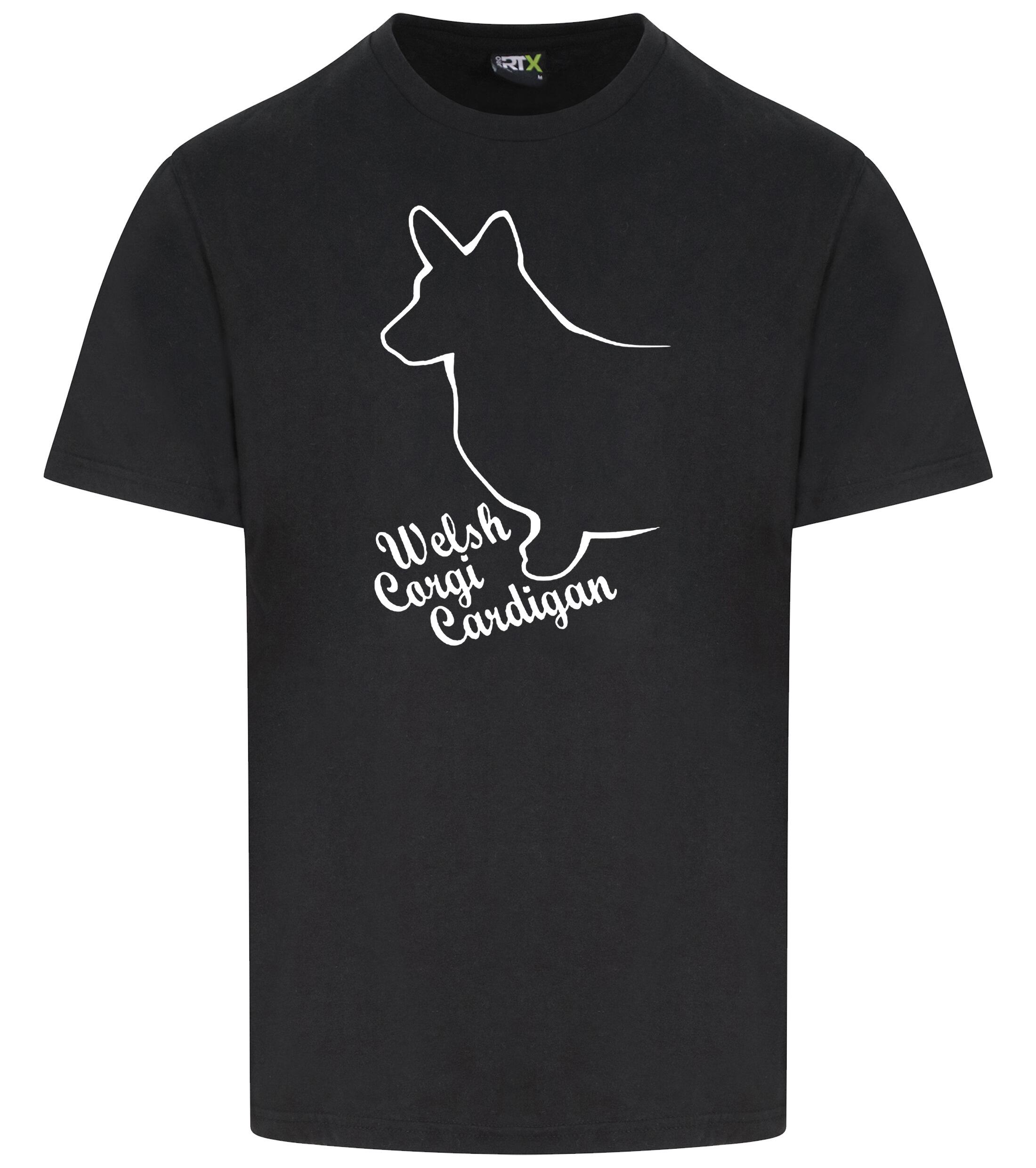 Unisex Roundneck T-shirt with Corgi Cardigan (Welsh) Dog Breed Design – Style for Corgi Enthusiasts