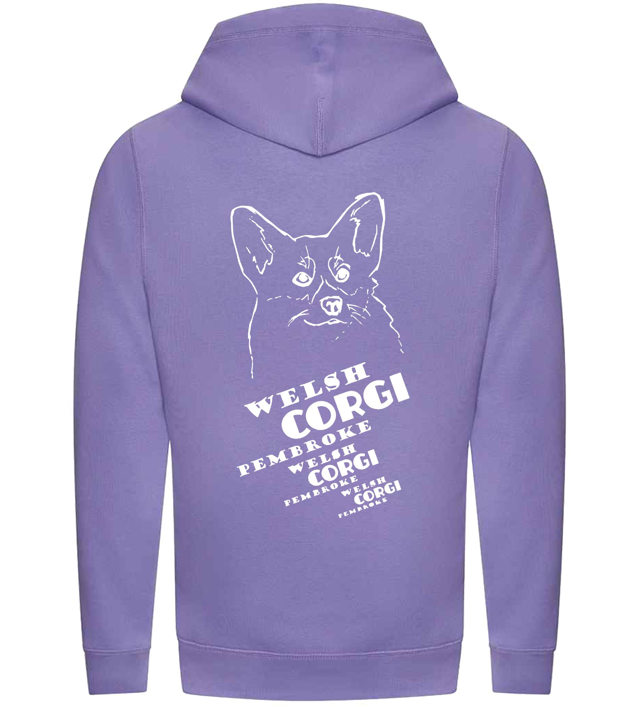 Unisex Crossneck Pullover Hoodie with Corgi Pembroke (Face) Dog Breed Design