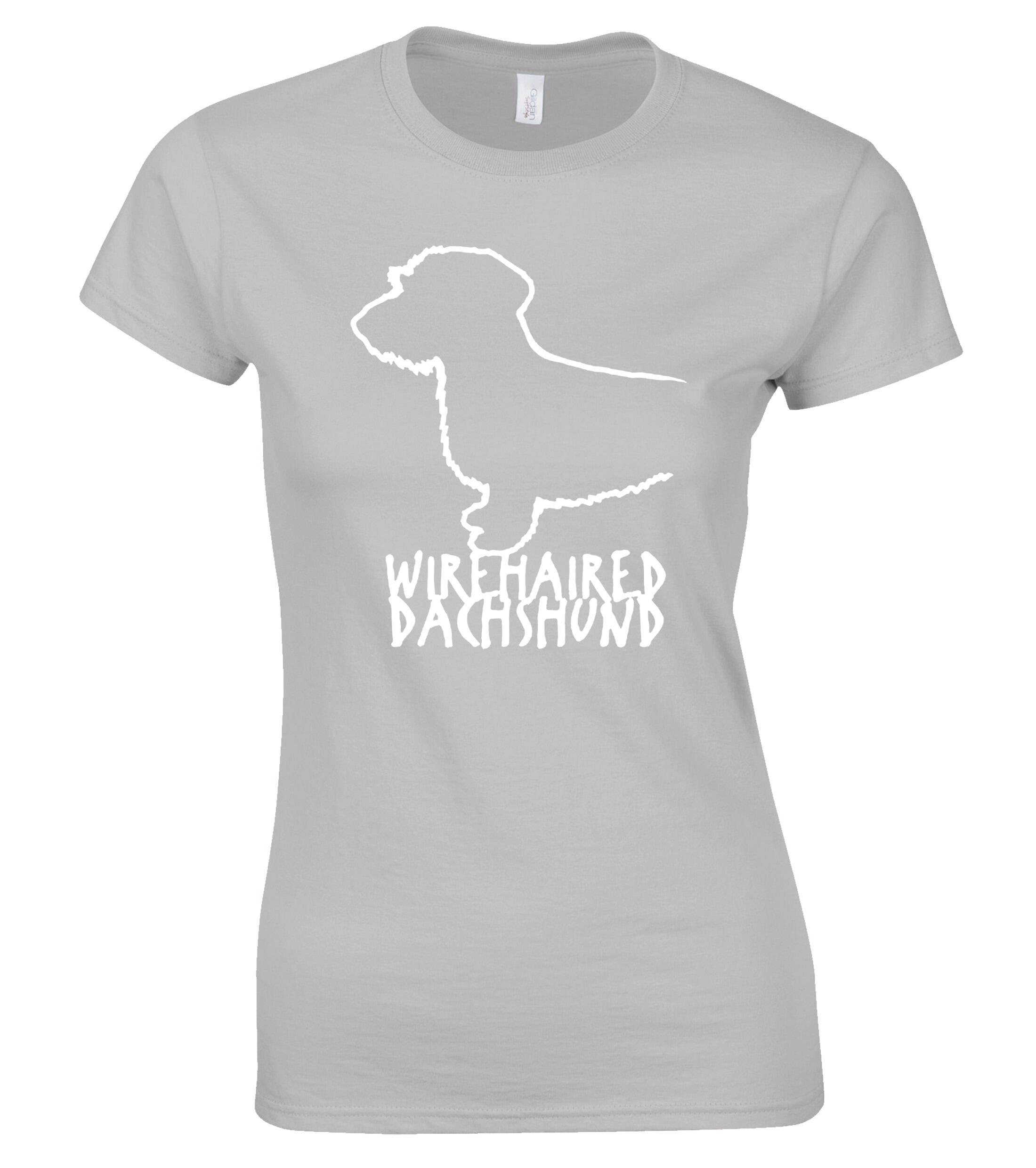 Dachshund (Wirehaired) Dog Breed Design Women’s Roundneck T-Shirt – Celebrate Your Love in Style