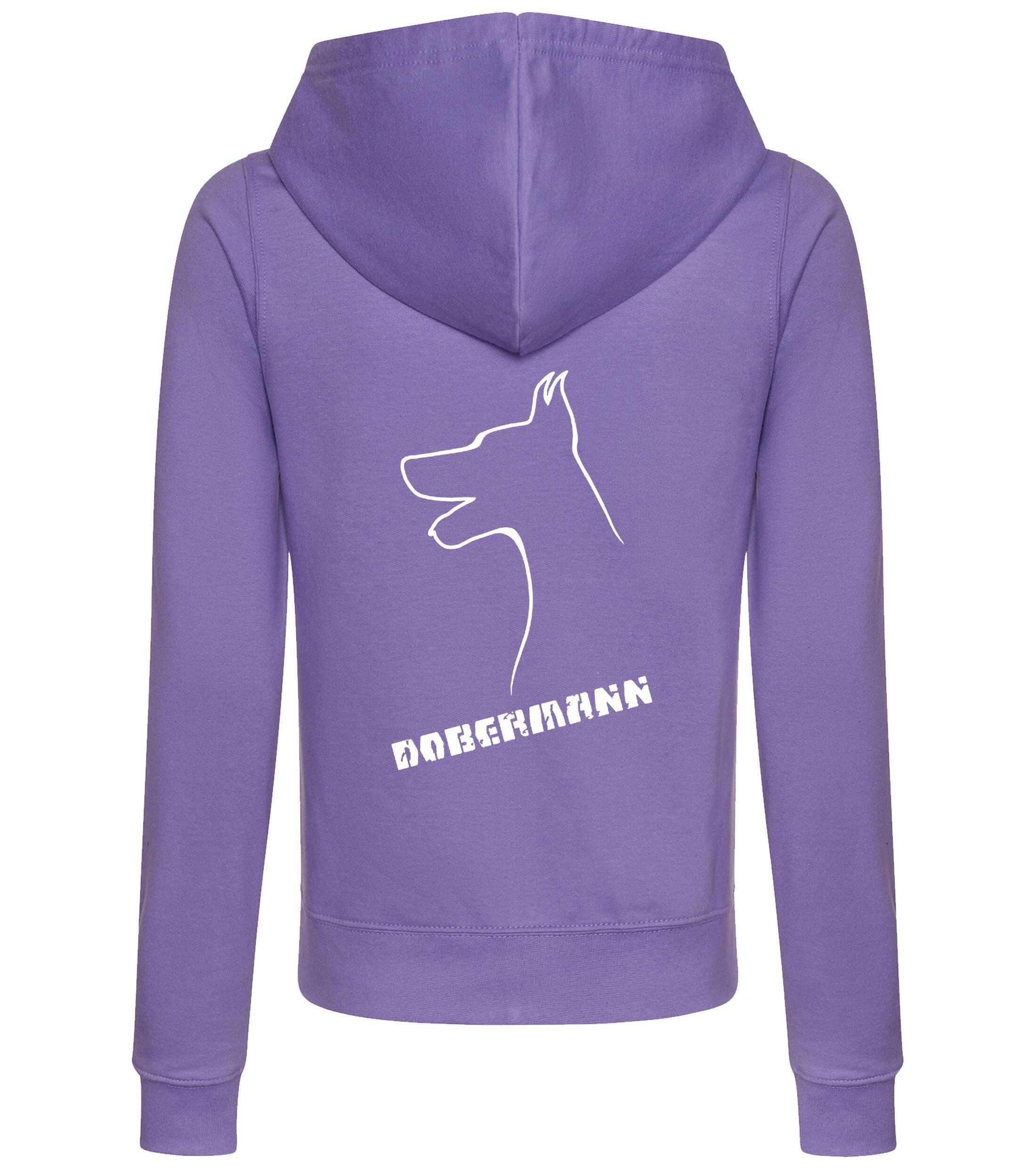 Dobermann (Head) Women’s Zipped Hoodie – Stylish & Cozy for Dobermann Enthusiasts