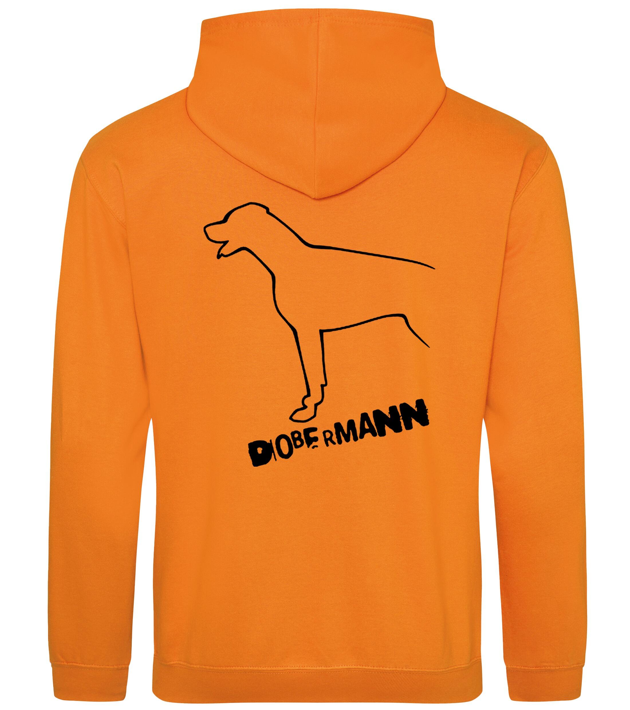 Dobermann (Outline) Design Pullover Hoodie – Stylish & Cozy for Dobermann Enthusiasts