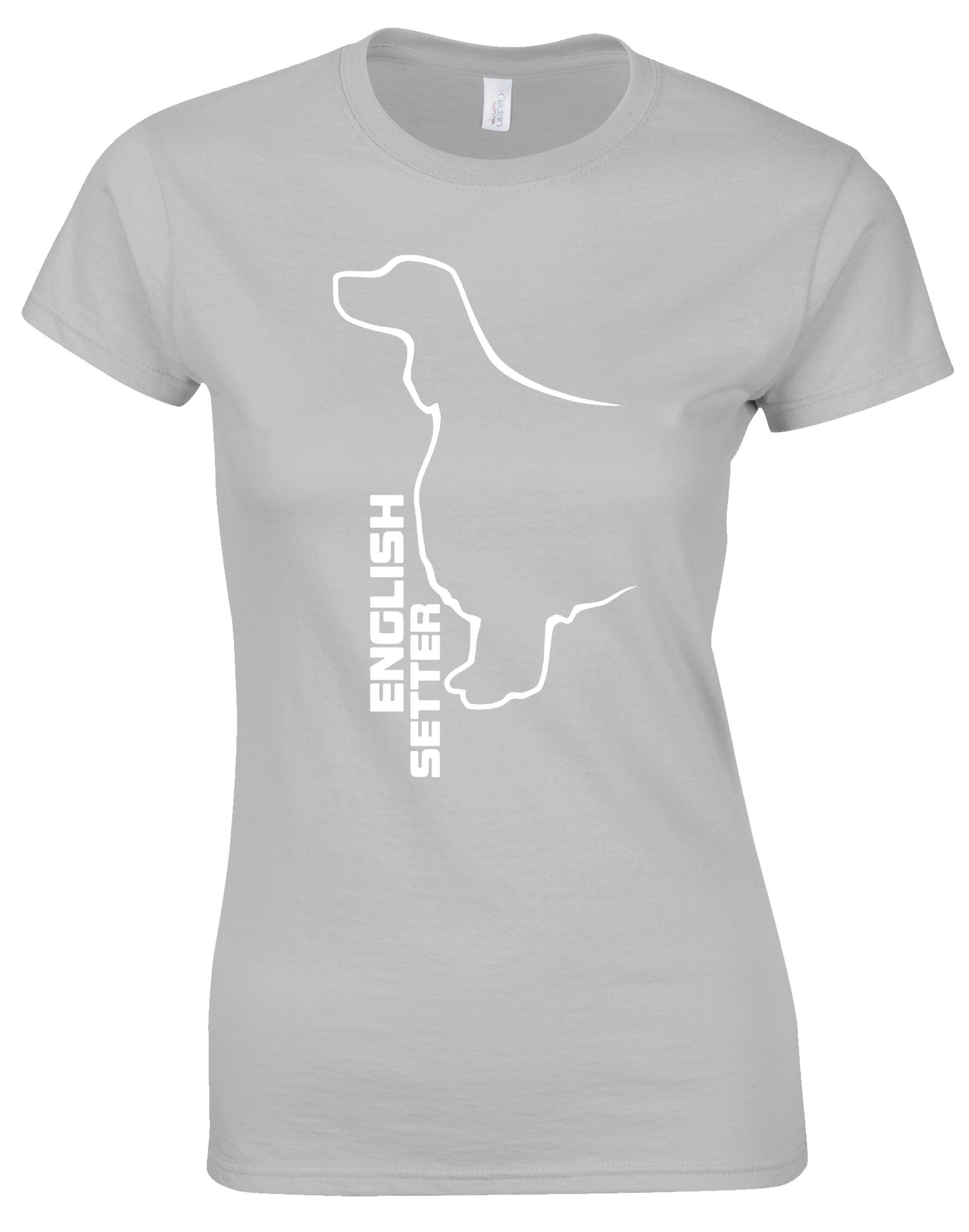 Female Roundneck T-shirt with English Setter Design – Style for Every Setter Enthusiast