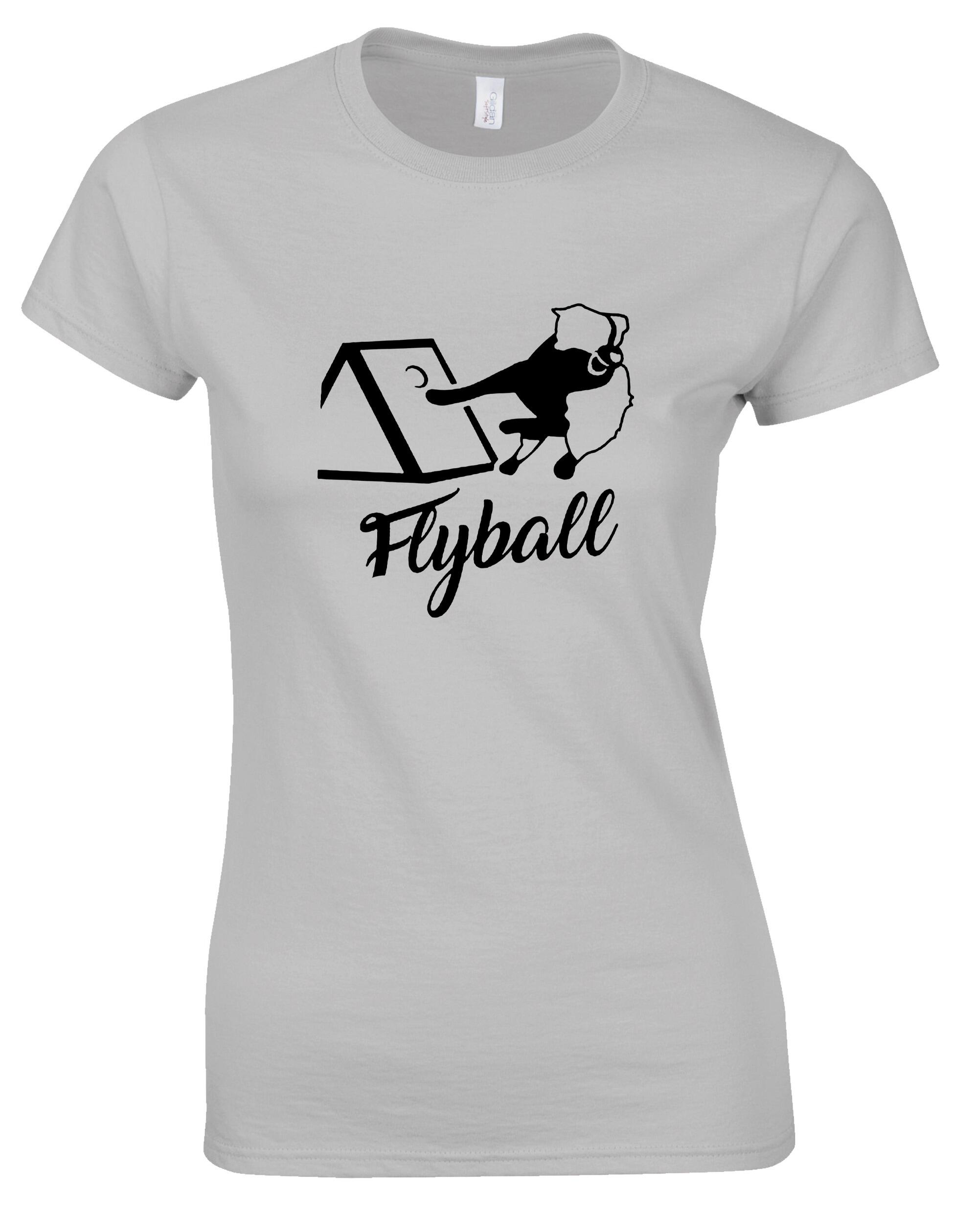 Flyball Female Roundneck T-Shirt – Comfort and Style for Flyball Enthusiasts